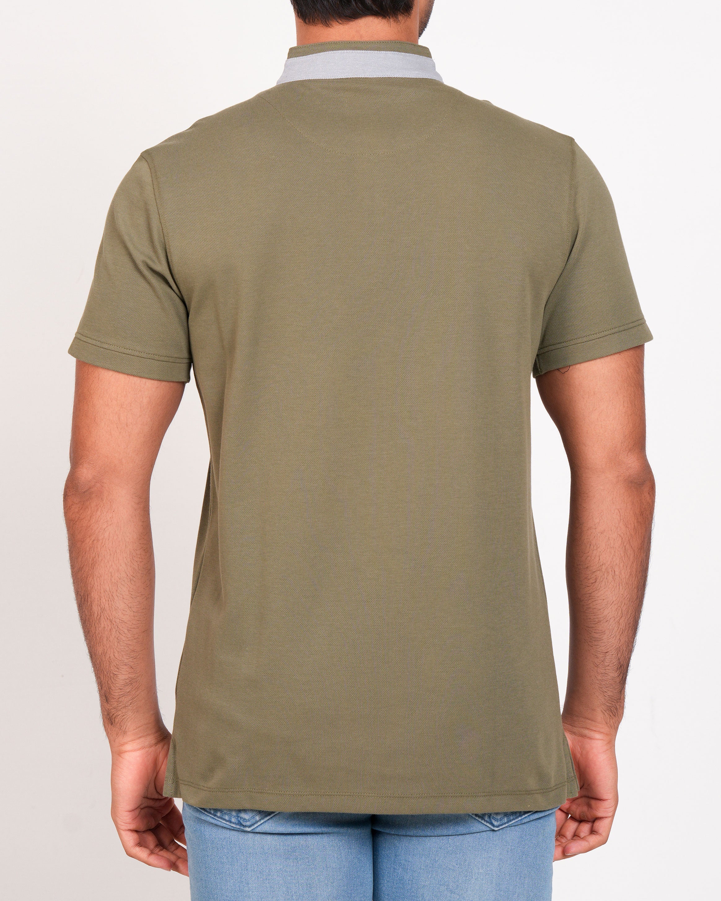 Polo Pique Solid Slim Fit-Forest Night