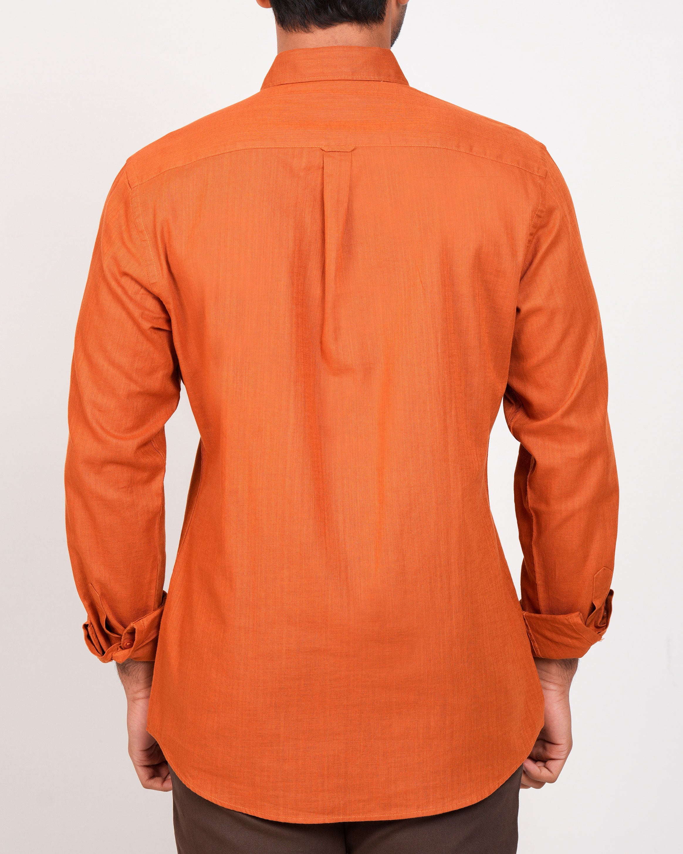 Emerald Active Plain Slim Fit-Bombay Brown