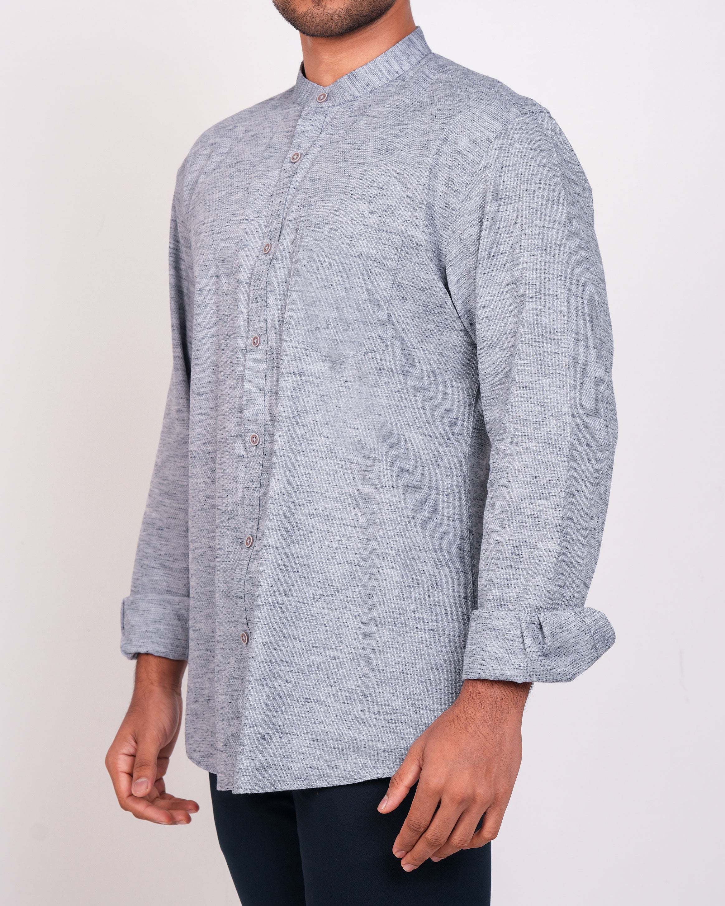 Emerald Casual Dobby Slim Fit-Faience