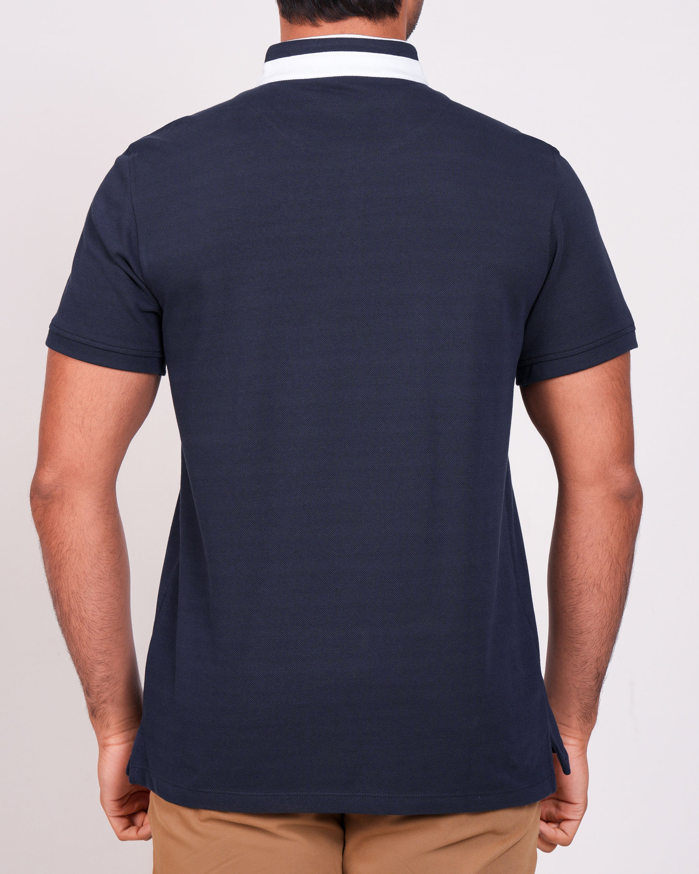 Polo Pique Solid Slim Fit-Spectrum Blue