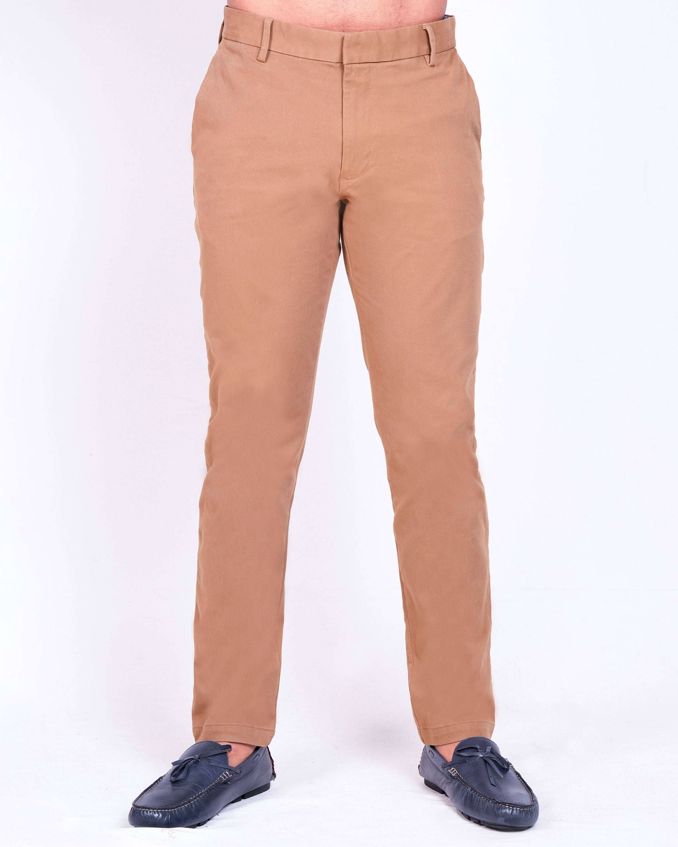 Emerald Chino Z Plain Slim Fit-Brownie Brown