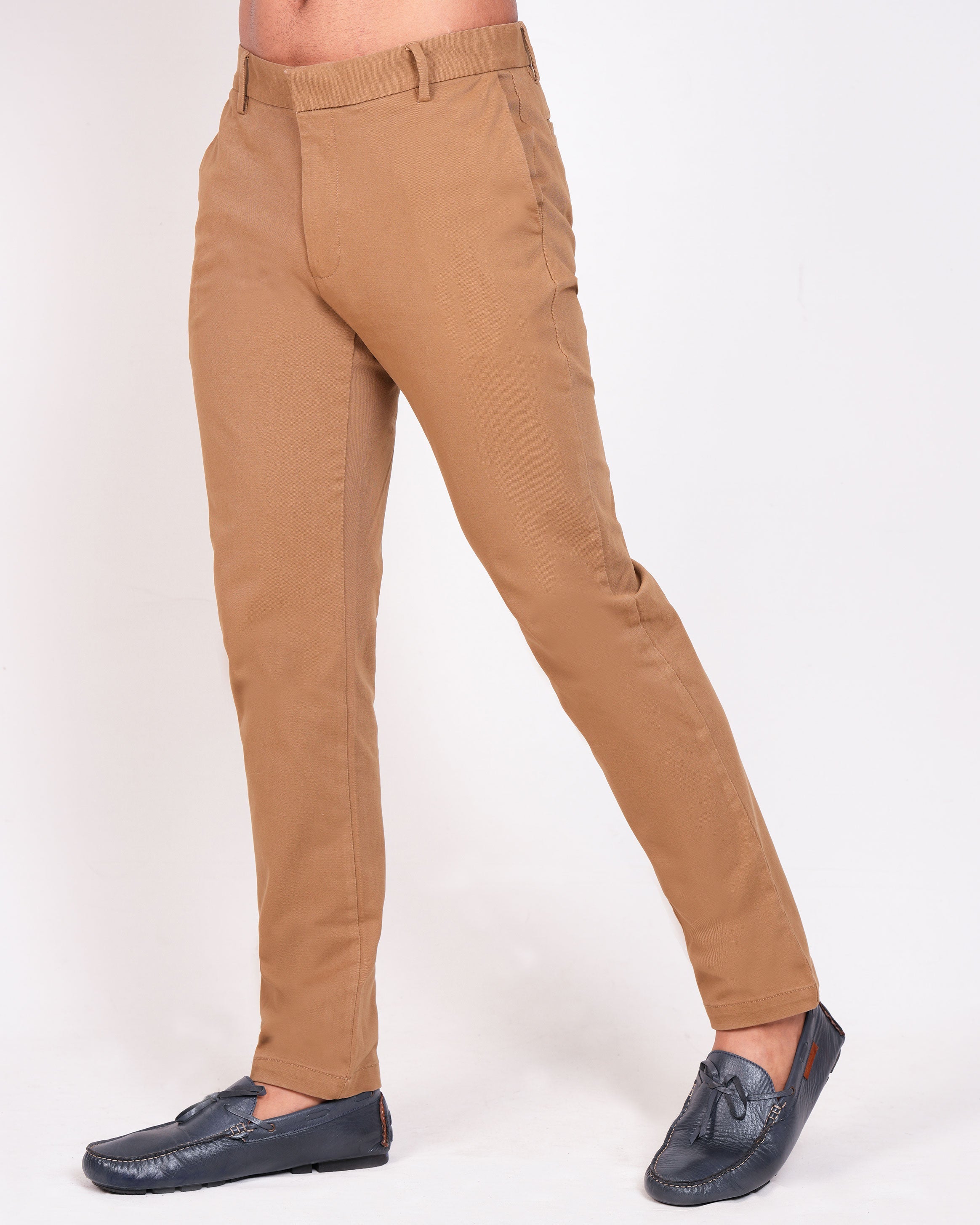 Emerald Chino Z Plain Slim Fit-Brownie Brown