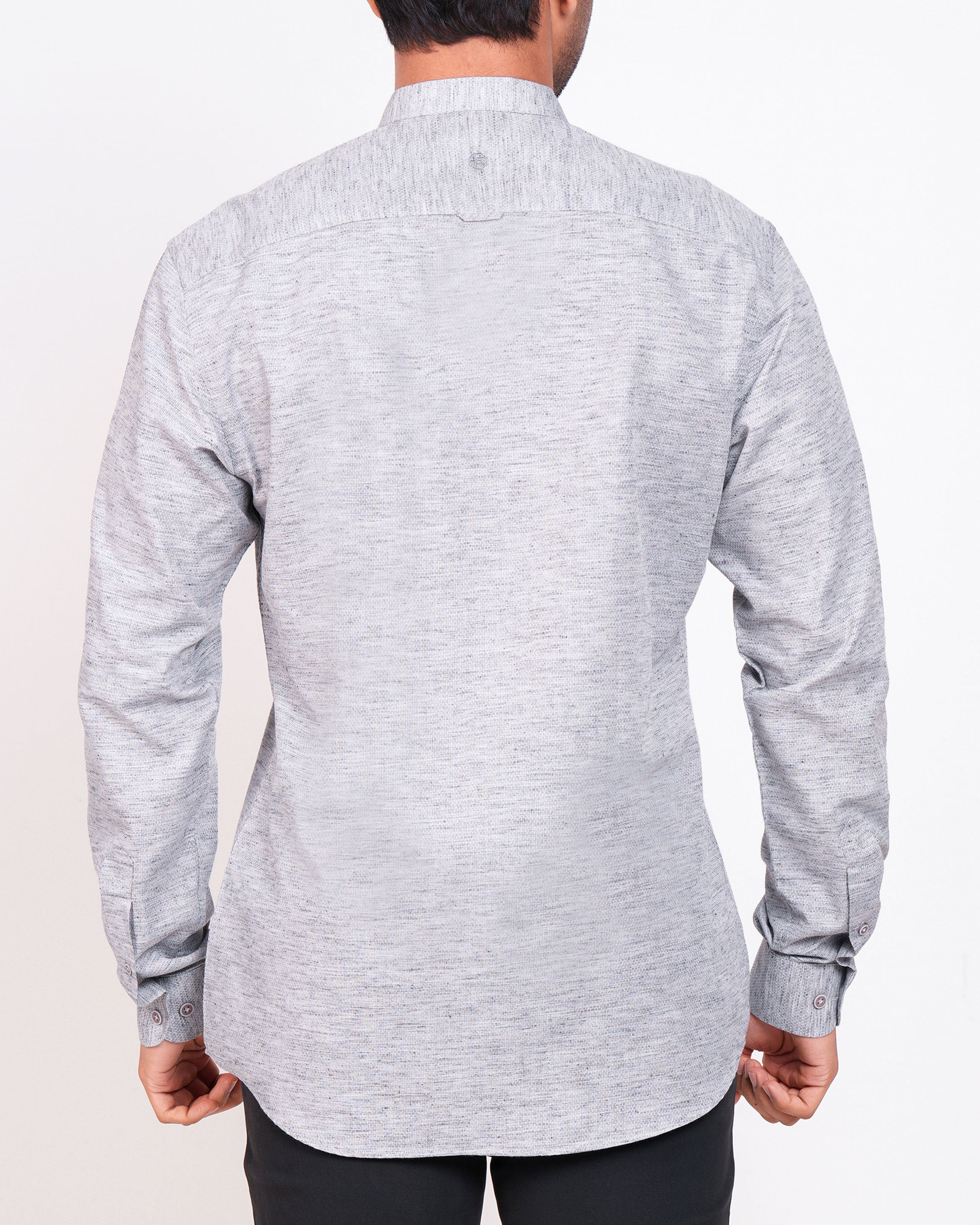 Emerald Casual Dobby Slim Fit-Charcoal