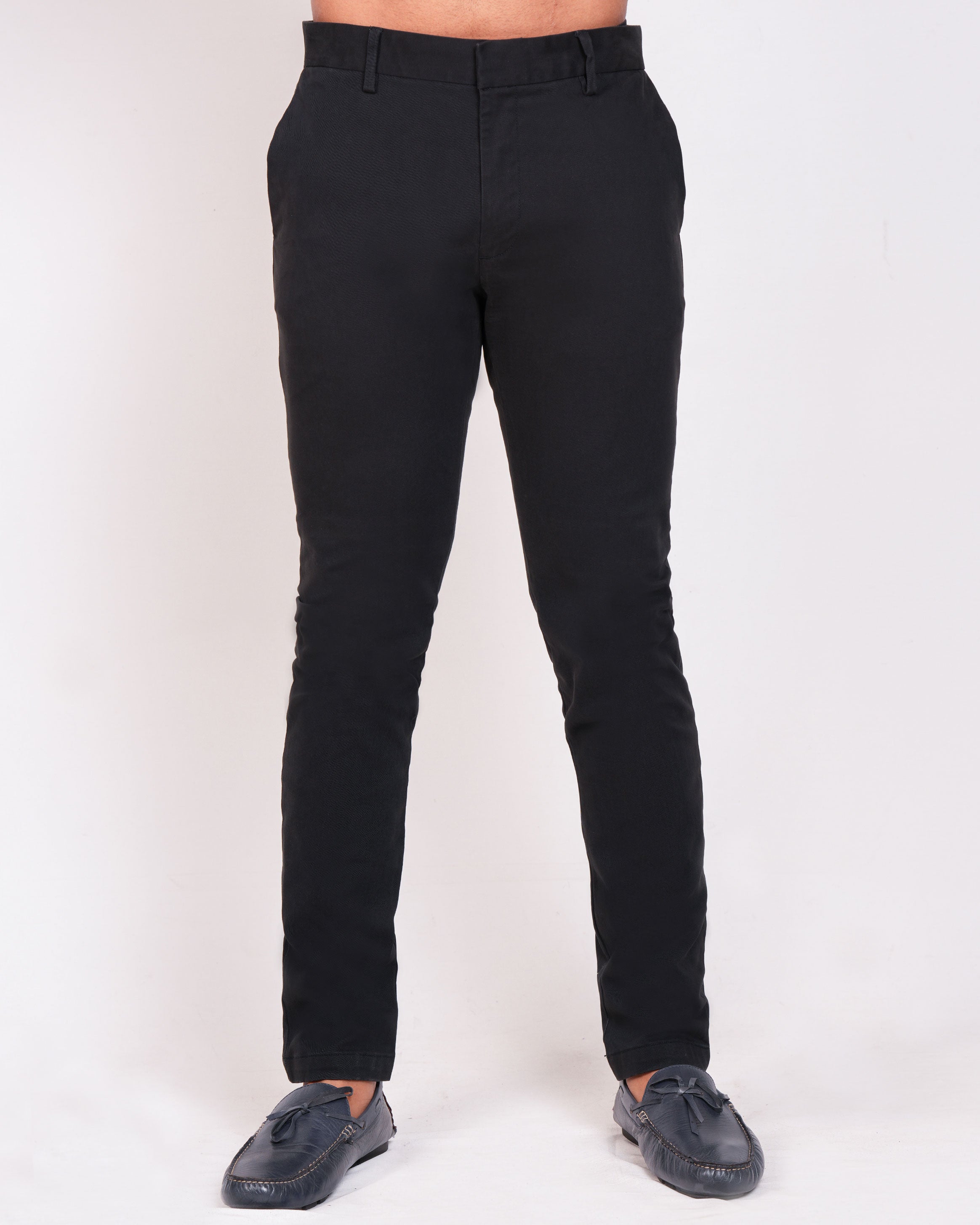 Emerald Chino Z Plain Slim Fit-Black Inck