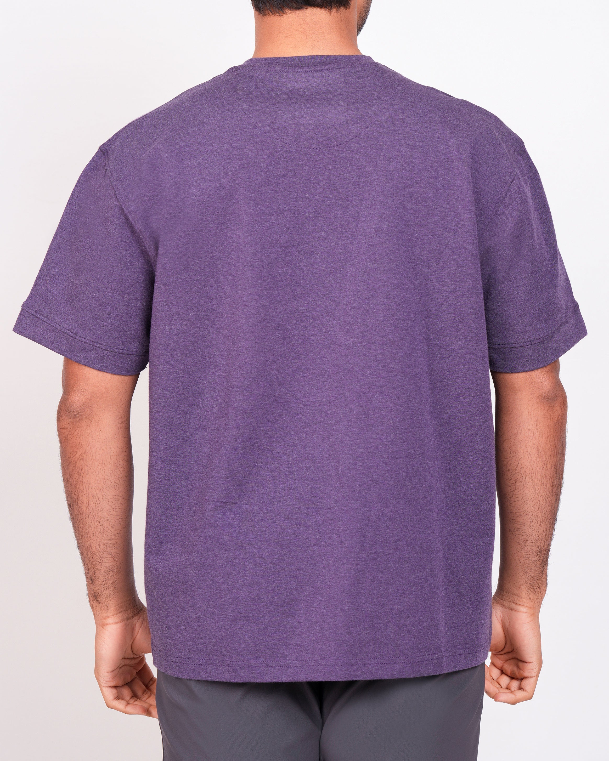 Emerald Oversized Crew Neck Tee-Royal Purple