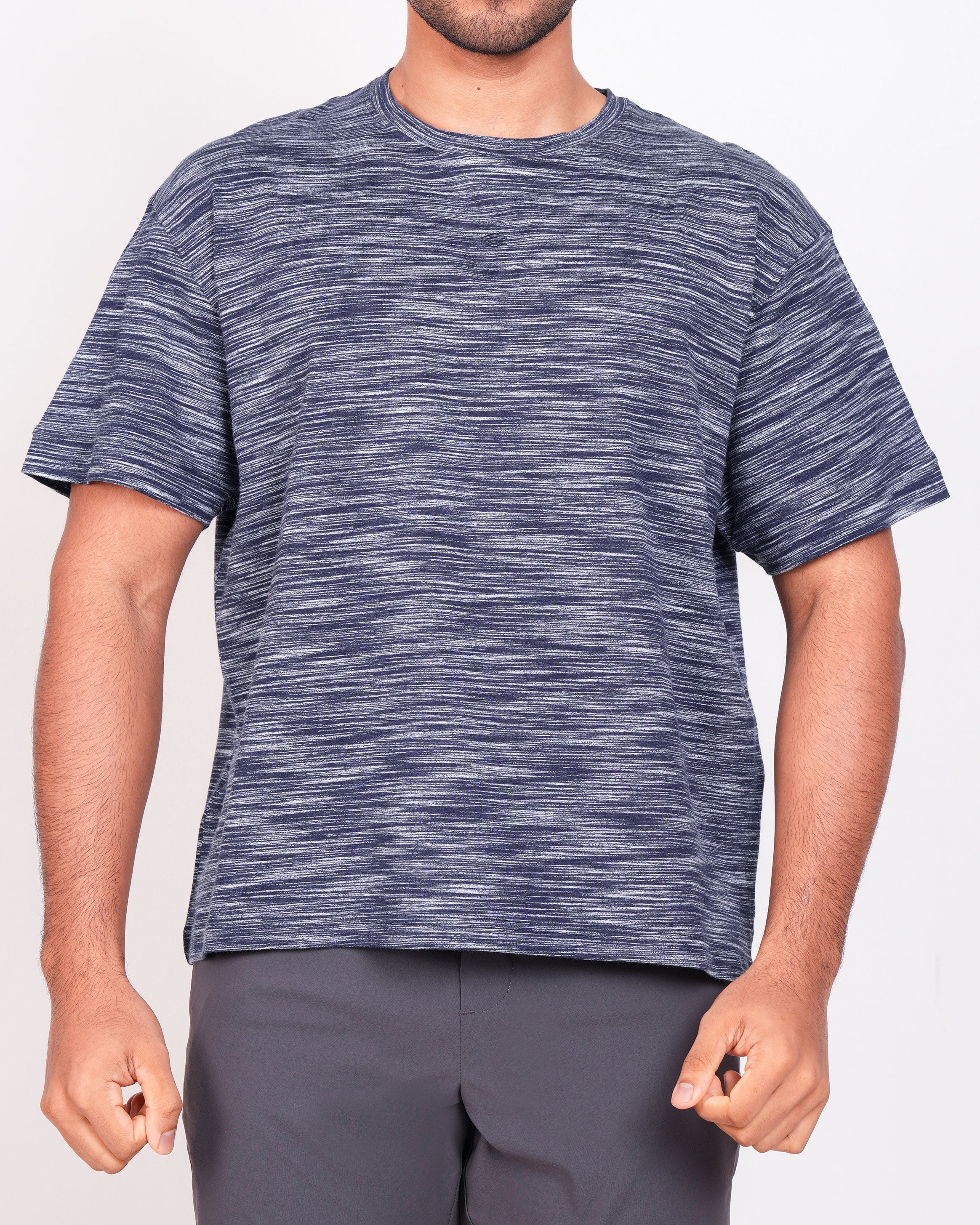 Emerald Oversized Crew Neck Tee-Blue Depths