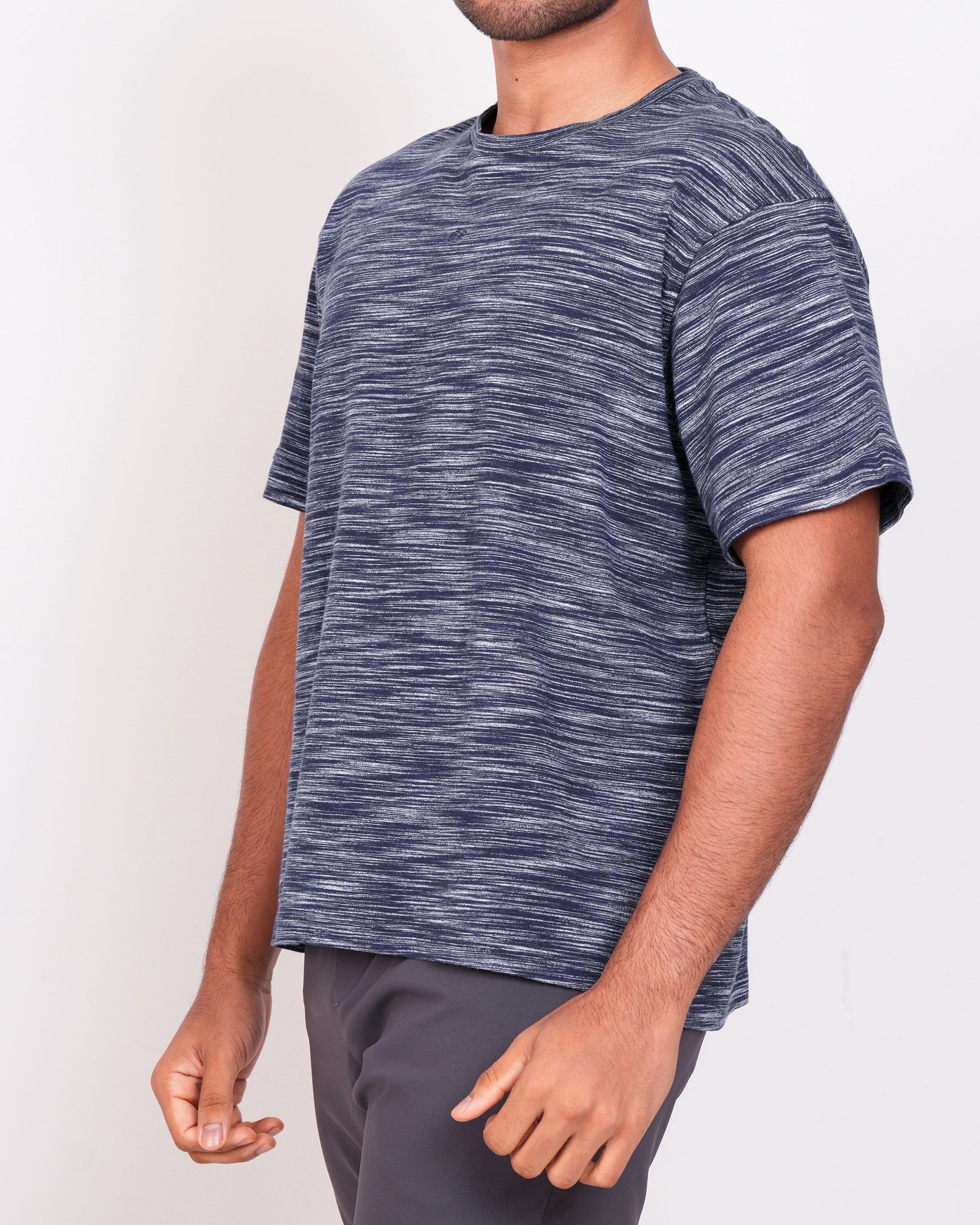 Emerald Oversized Crew Neck Tee-Blue Depths