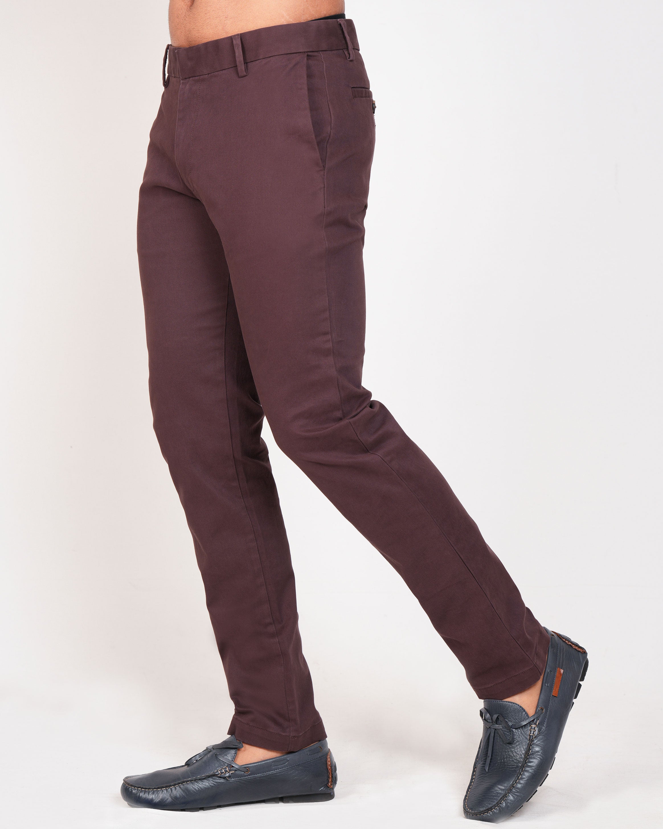 Emerald Chino Z Plain Slim Fit-Brown Tane
