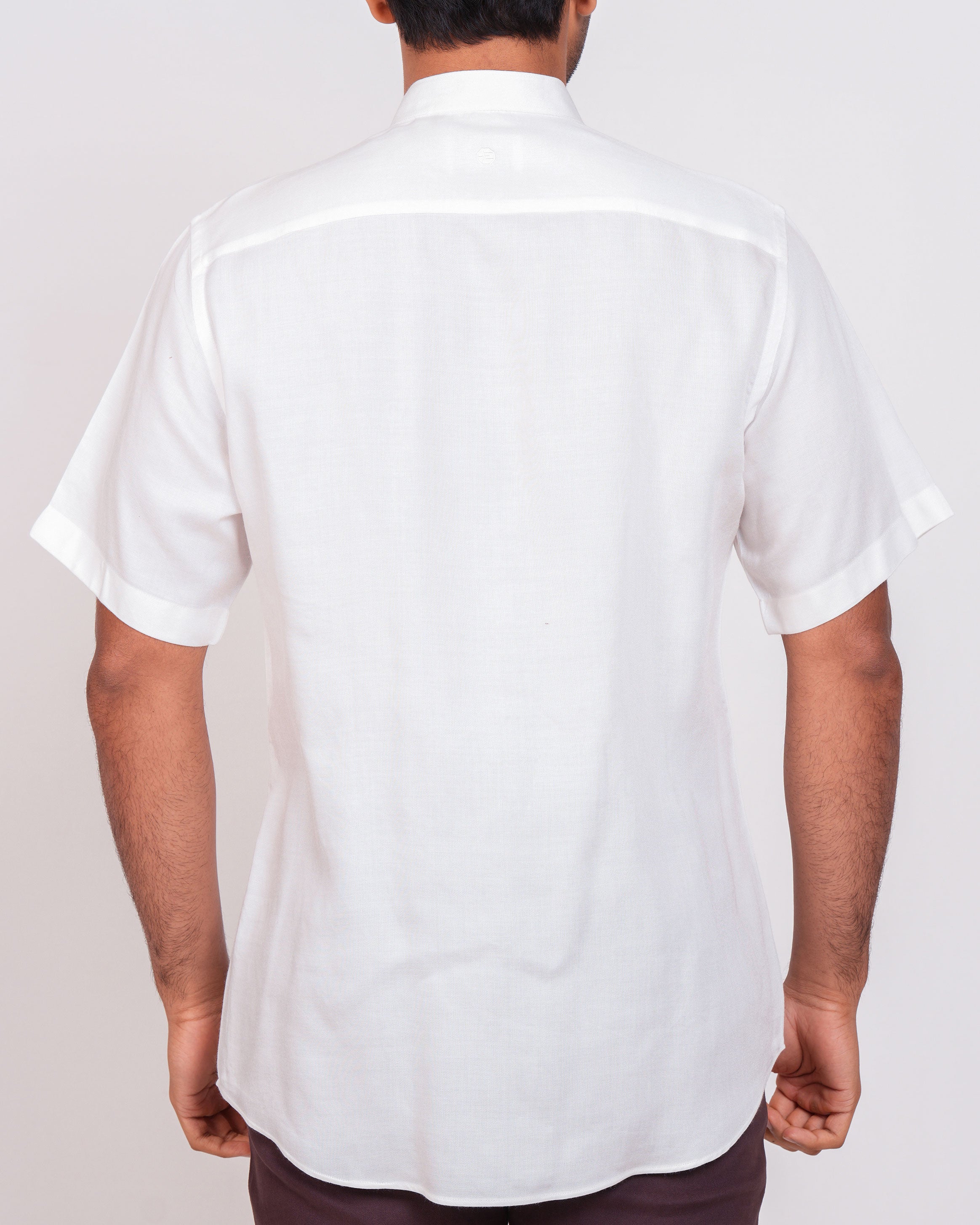 Emerald Casual Plain Slim Fit-Egret