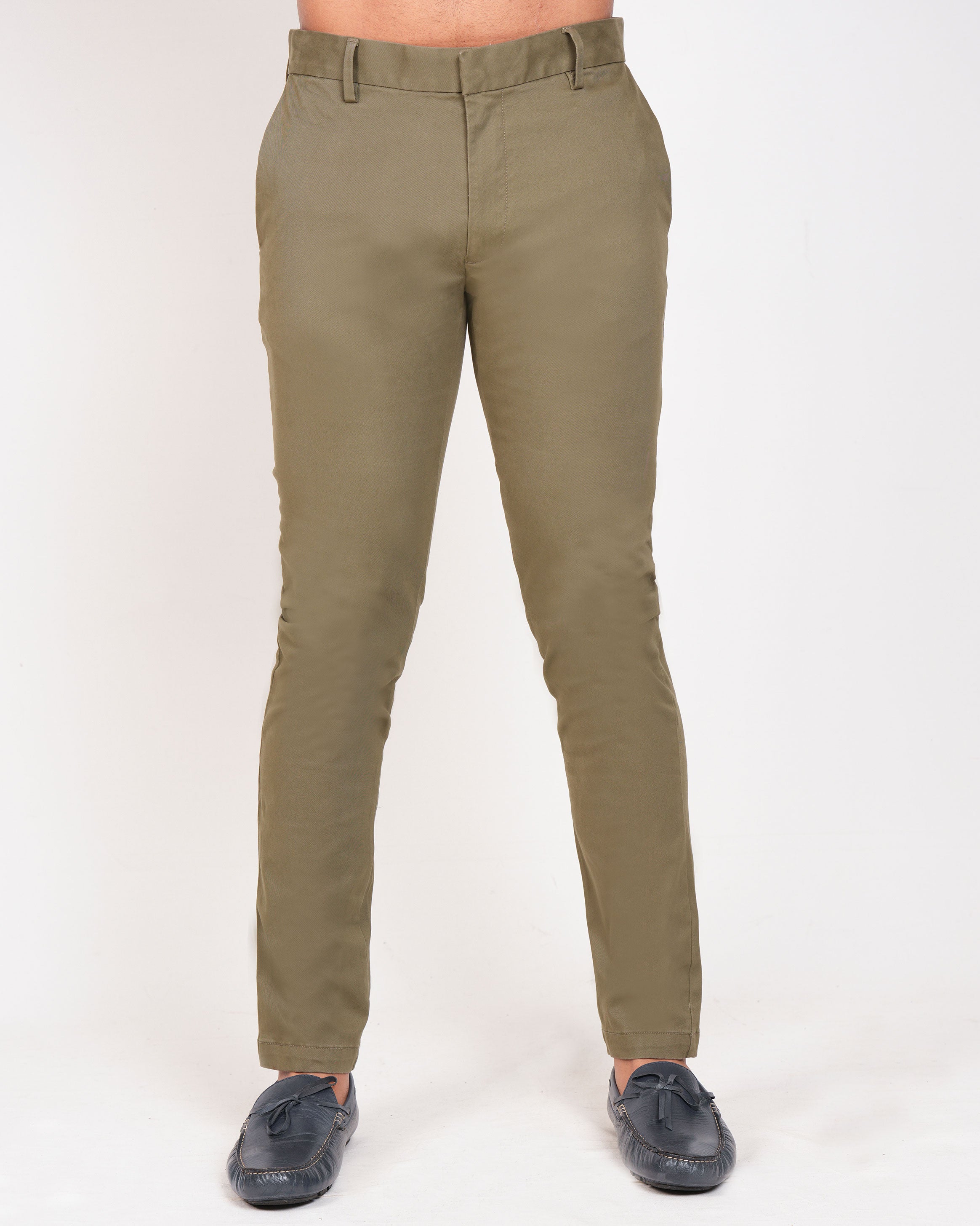 Emerald Chino Z Plain Slim Fit-Hedge Green