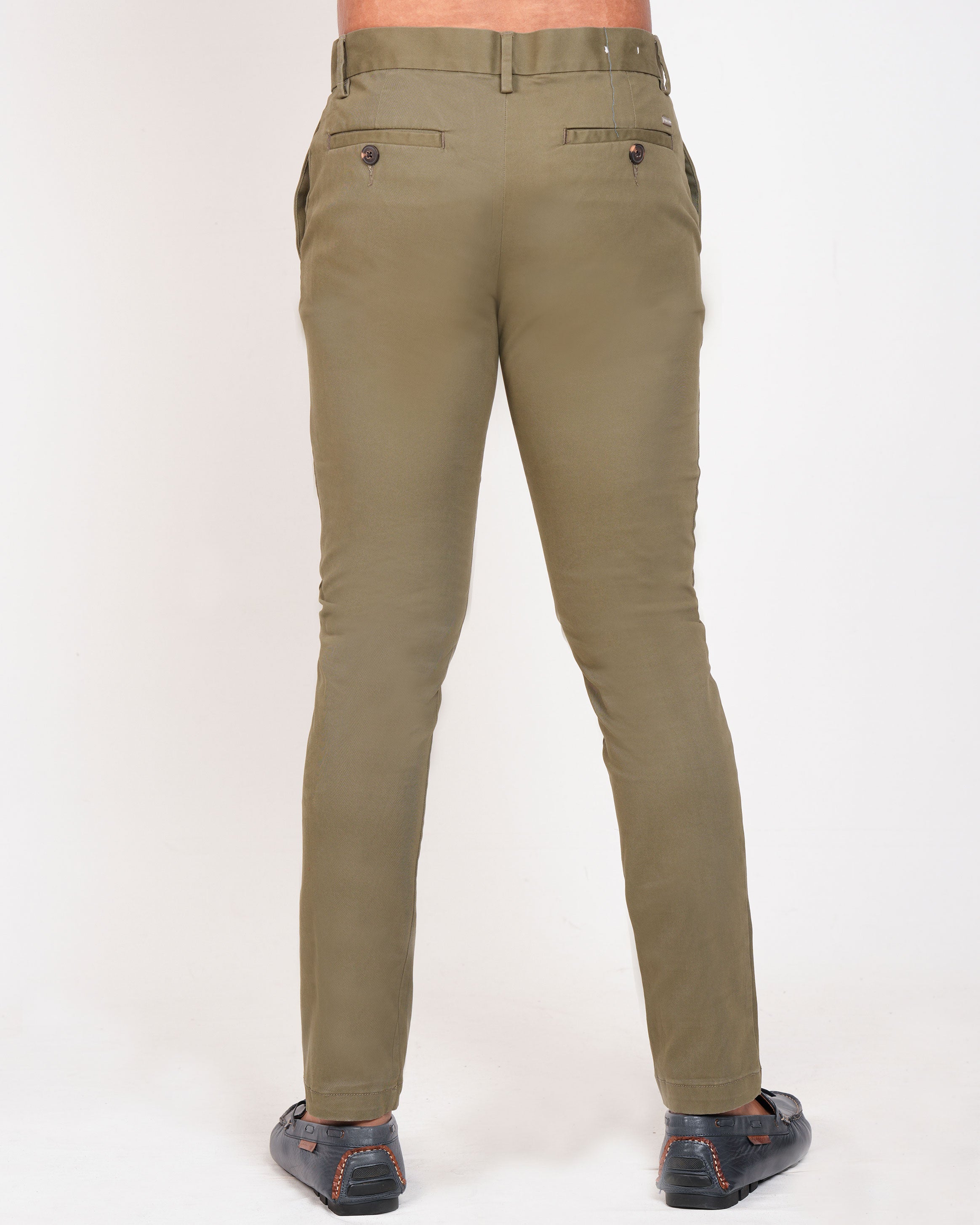 Emerald Chino Z Plain Slim Fit-Hedge Green