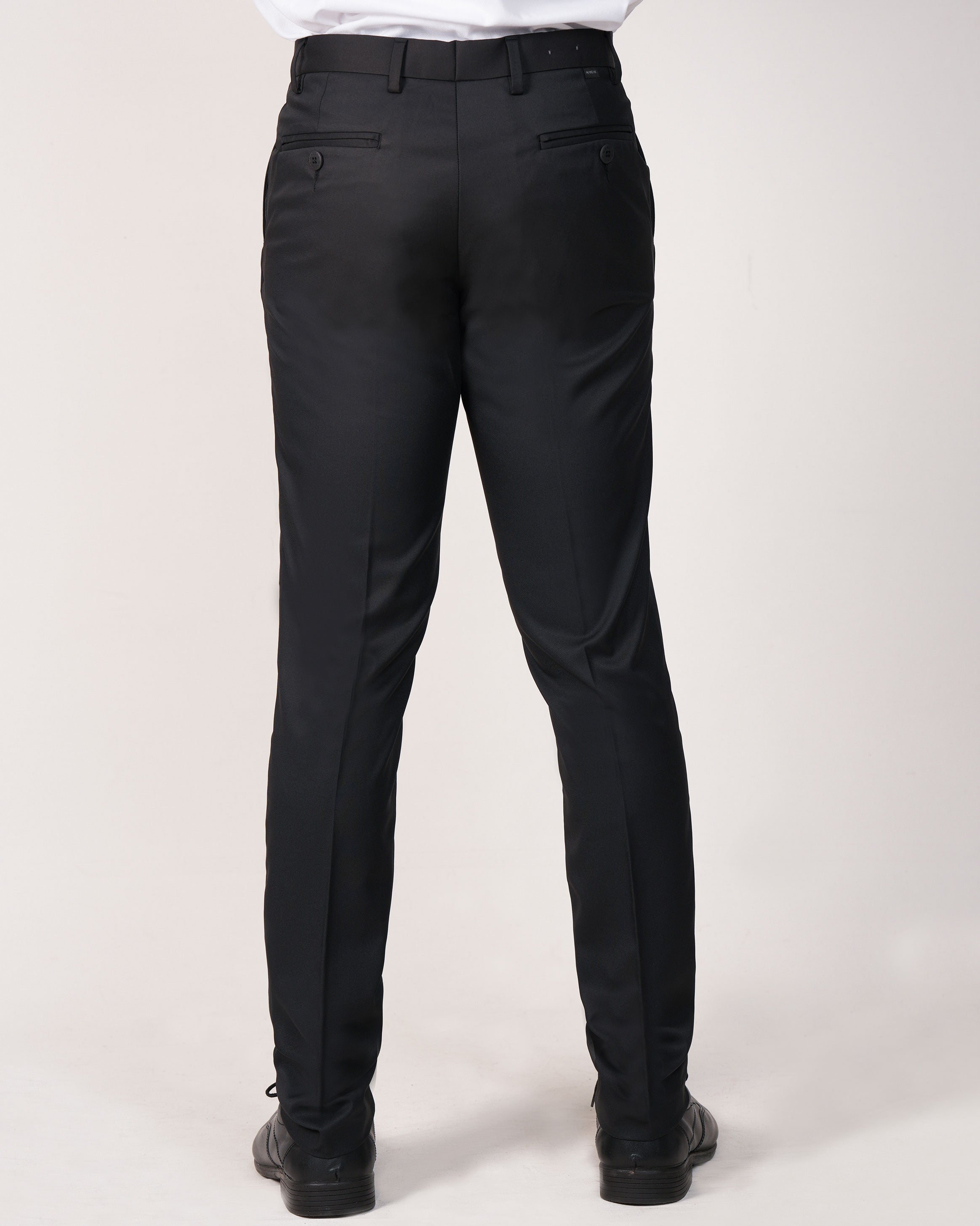 Mansak Trouser Plain Slim Fit-Black