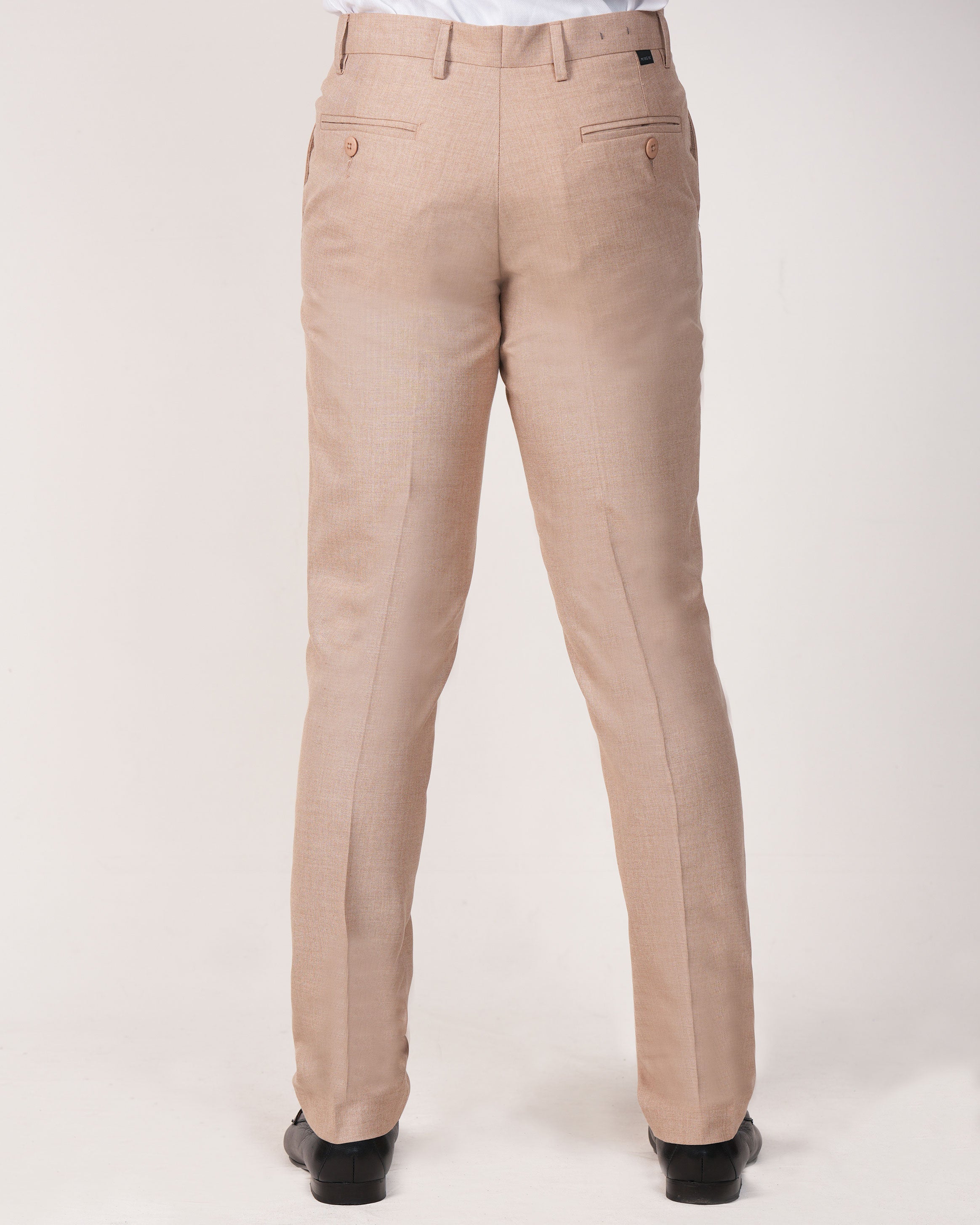 Mansak Trouser Plain Slim Fit-Honey Peach