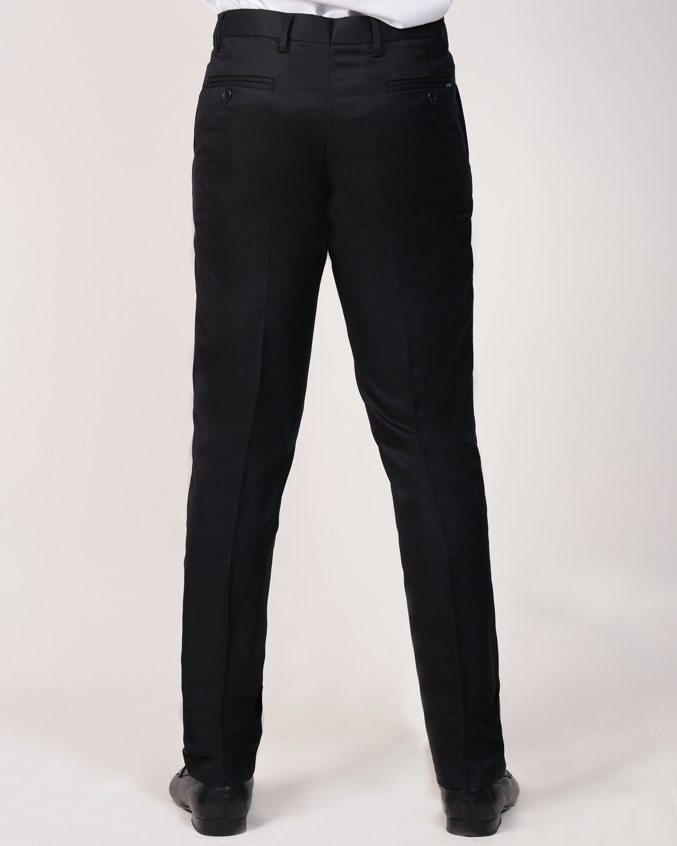Emerald Formal Trouser Plain Slim Fit-Black