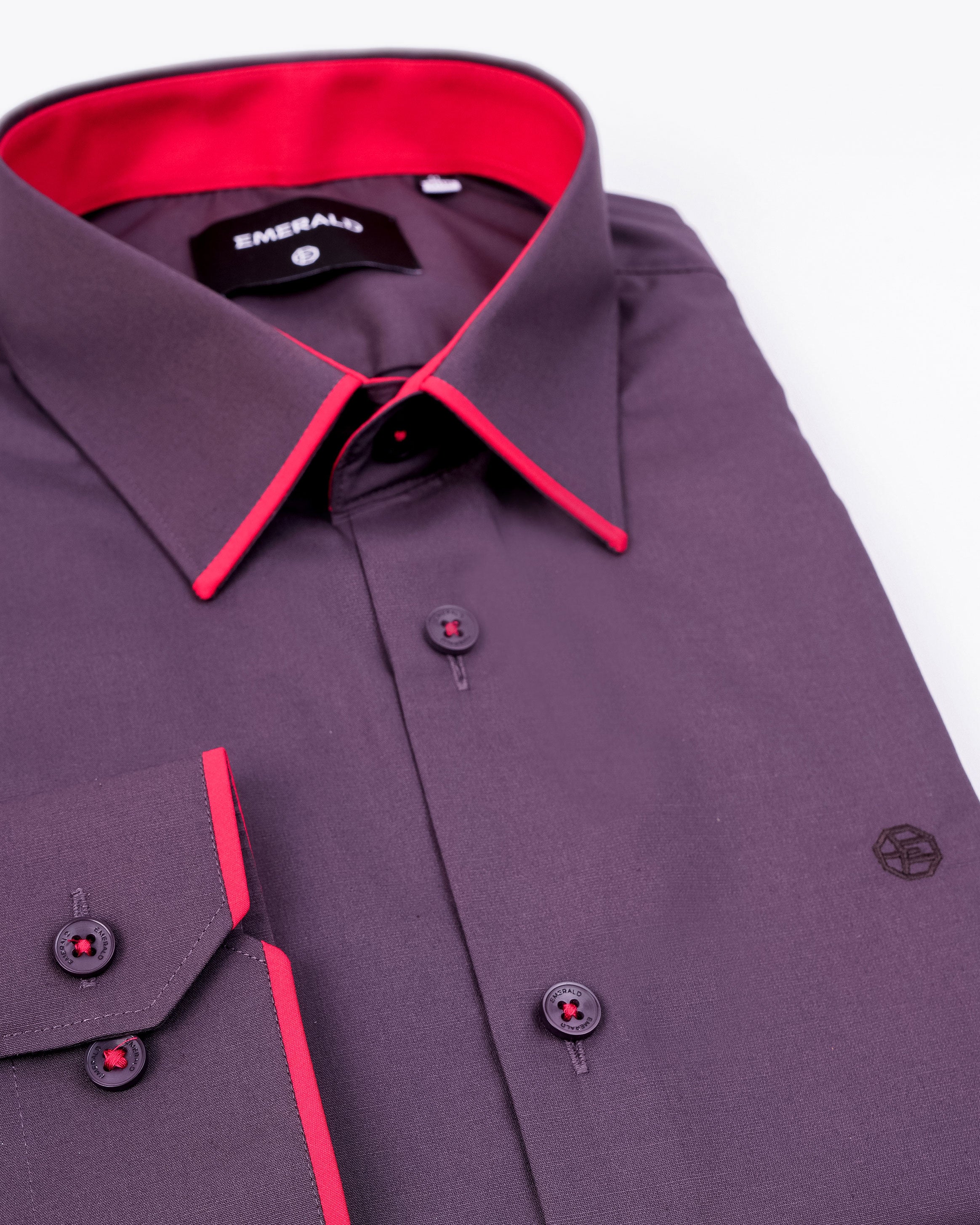 Emerald Evening Plain Slim Fit - Brown Port