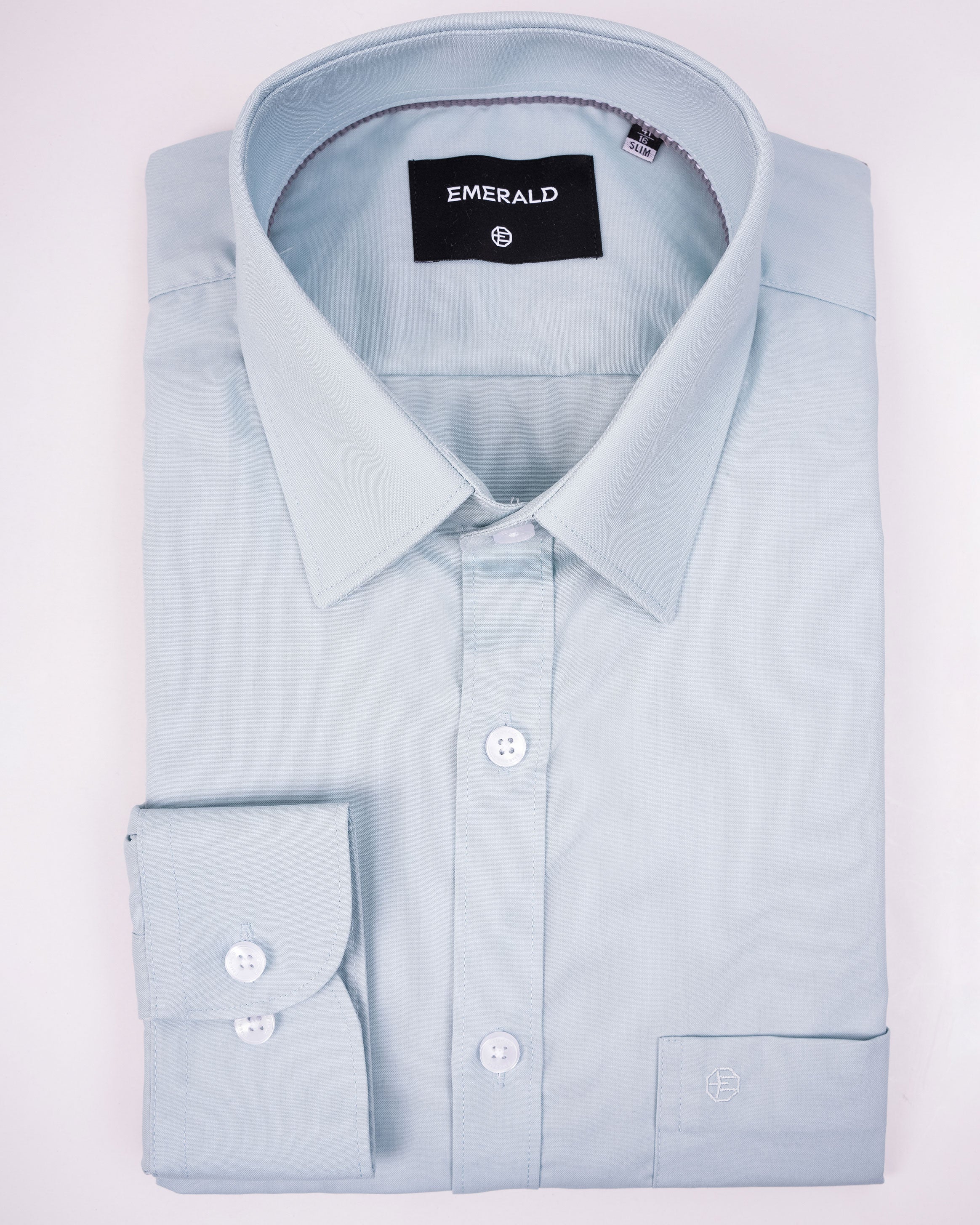 Emerald Formal Plain Slim Fit - Aqua Glass