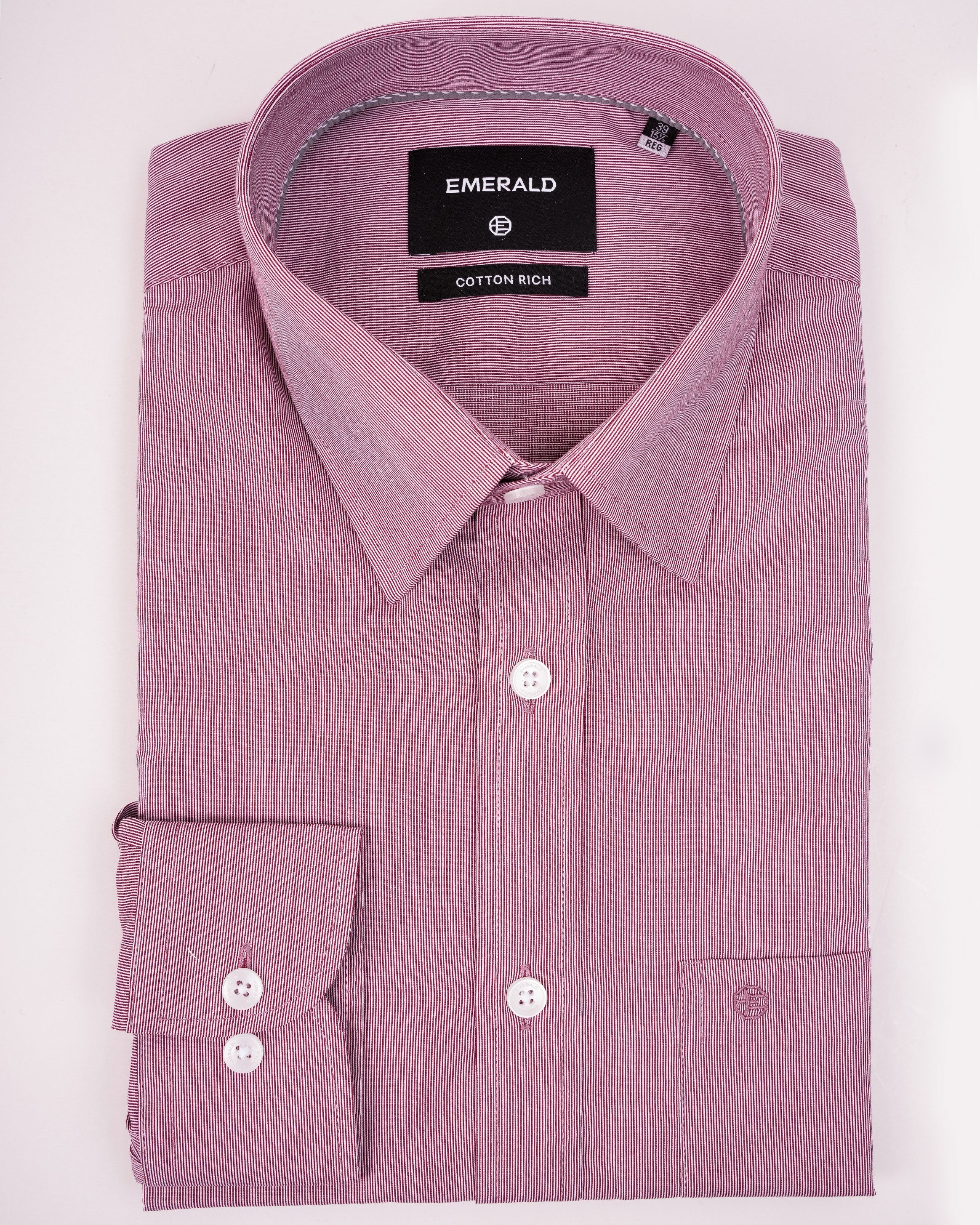 Emerald Corporate Pique Dobby Regular Fit - Silver Peony