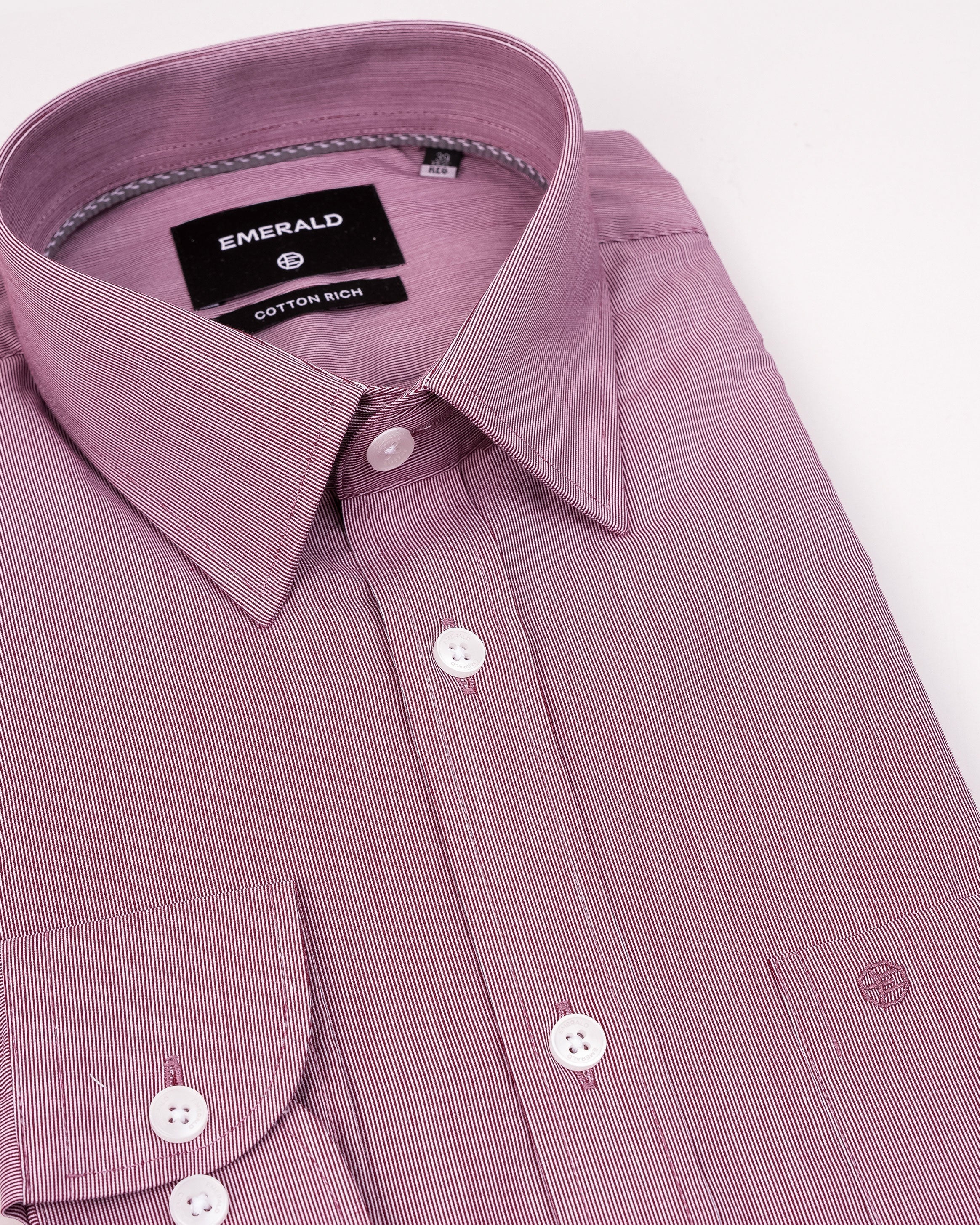 Emerald Corporate Pique Dobby Regular Fit - Silver Peony