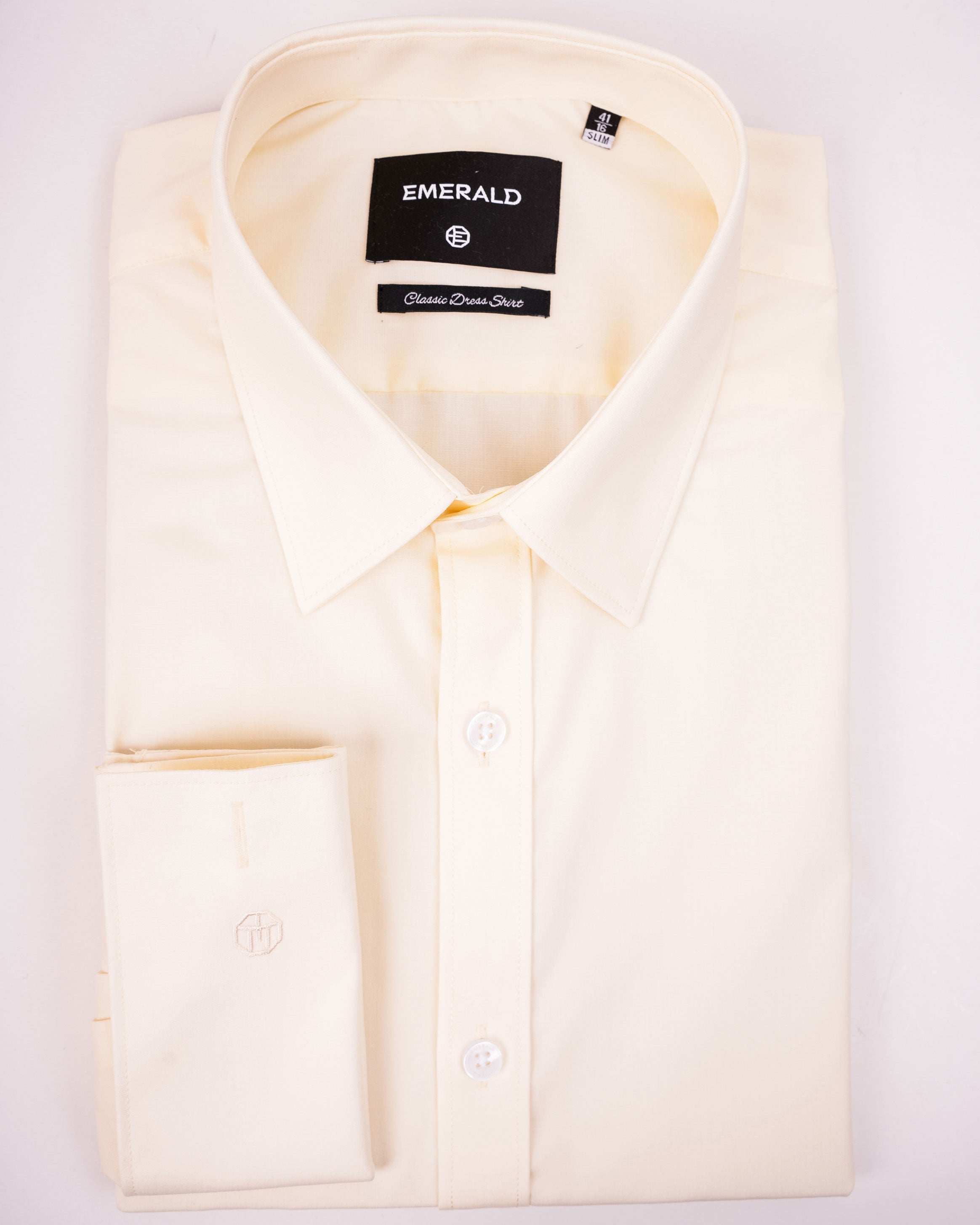 Emerald Formal Plain Slim Fit - Yellow Custard