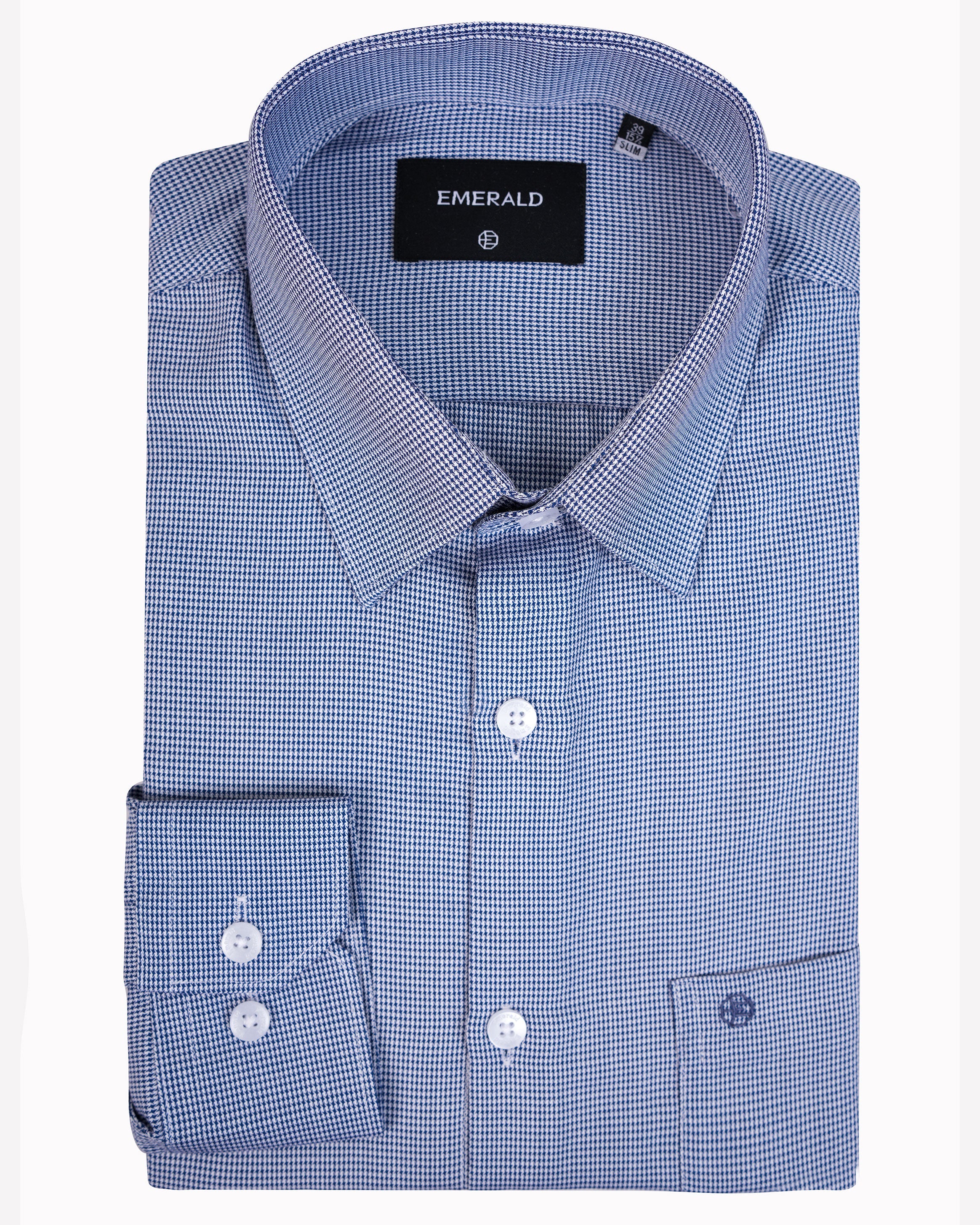 Emerald Formal Micro Checks Slim Fit-Astral Aura