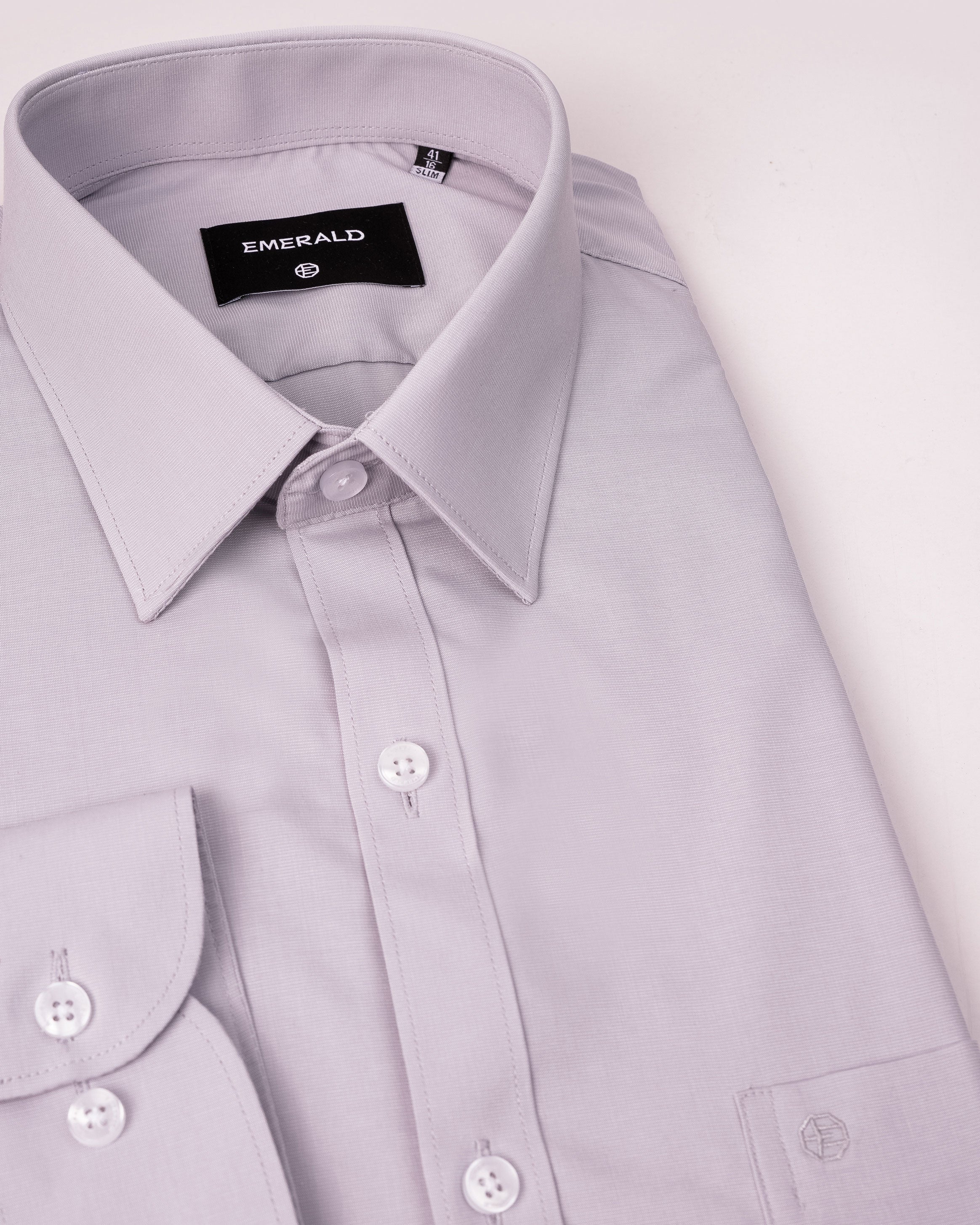 Emerald Formal Dobby Slim Fit - Cloud Burst