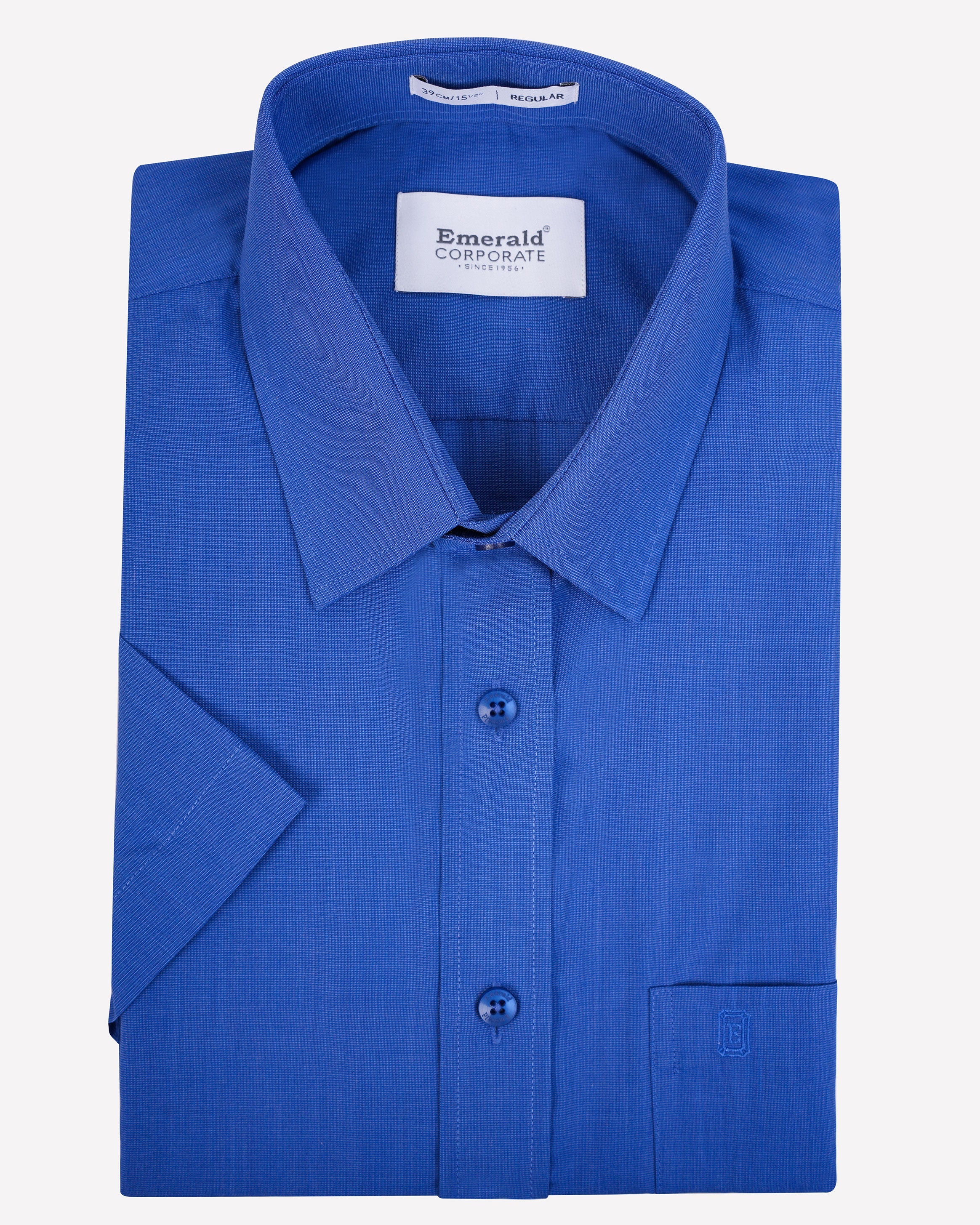 Emerald Corporate Fil A Fil Regular Fit-Vista Blue
