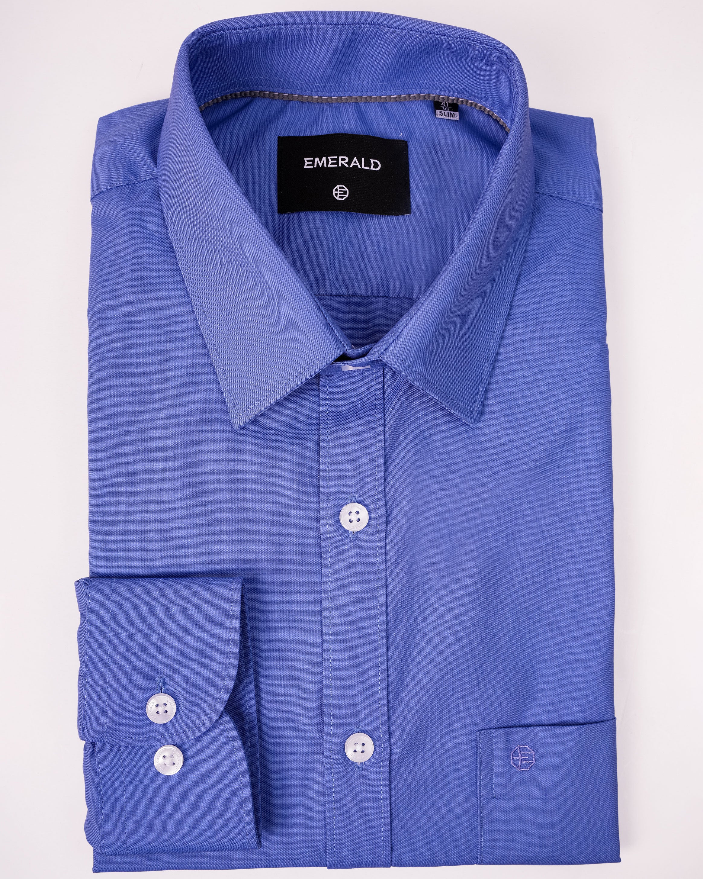 Emerald Formal Plain Slim Fit - Cashmere Blue