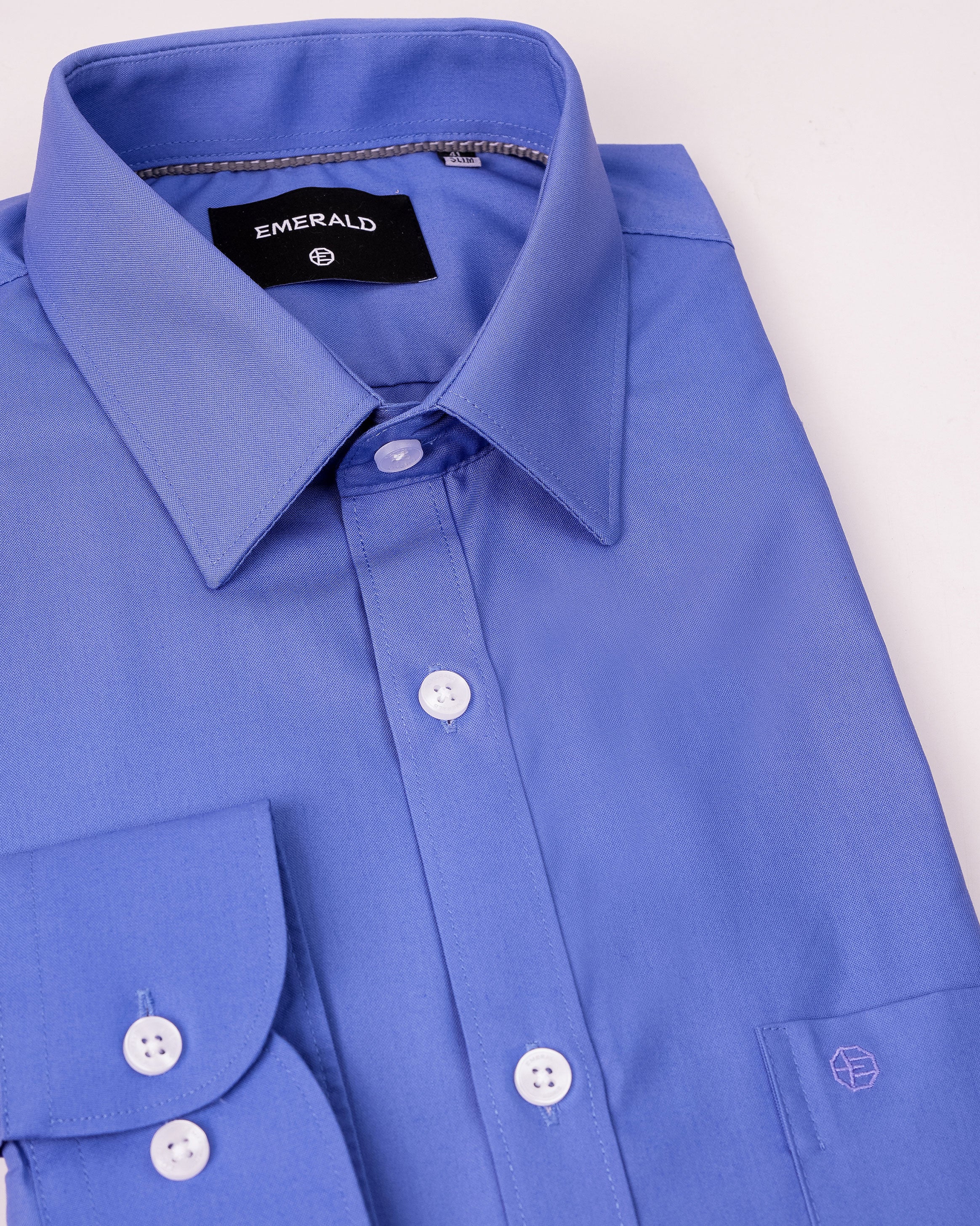 Emerald Formal Plain Slim Fit - Cashmere Blue