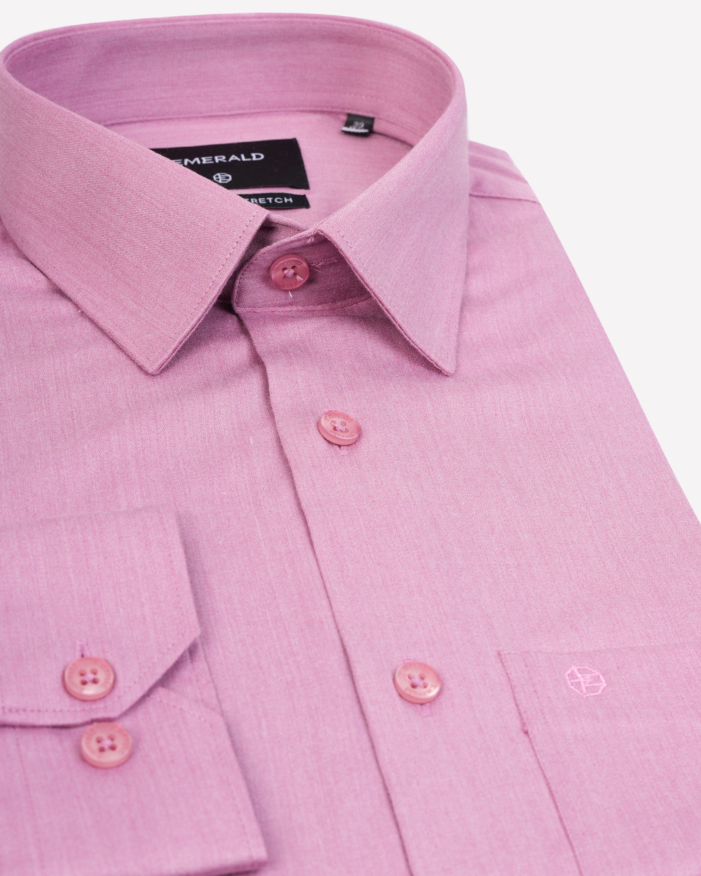 Emerald Formal Plain Slim Fit-Pink Nectar