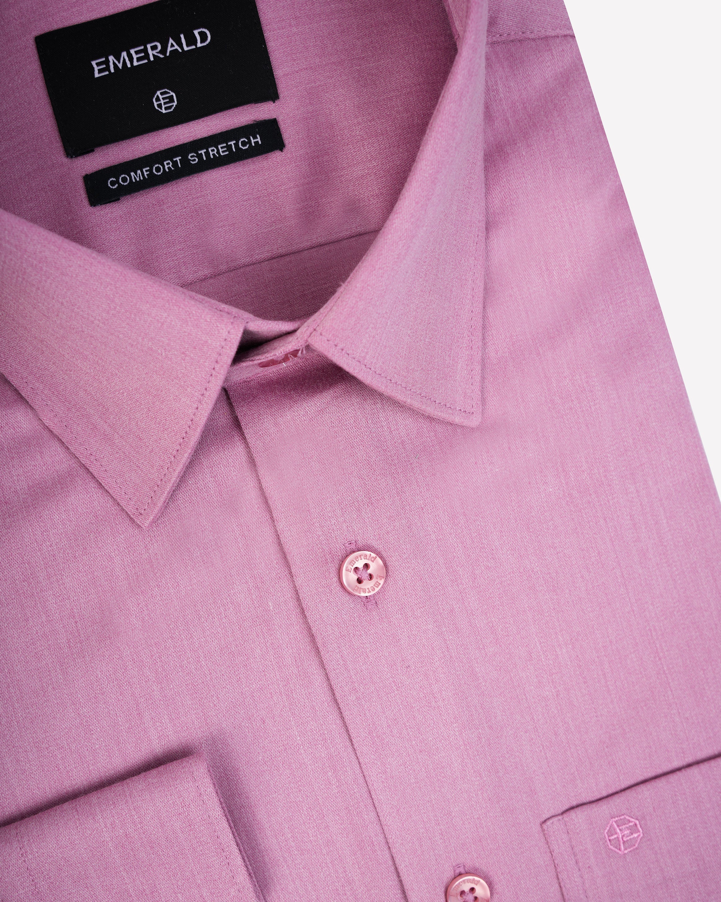 Emerald Formal Plain Slim Fit-Pink Nectar