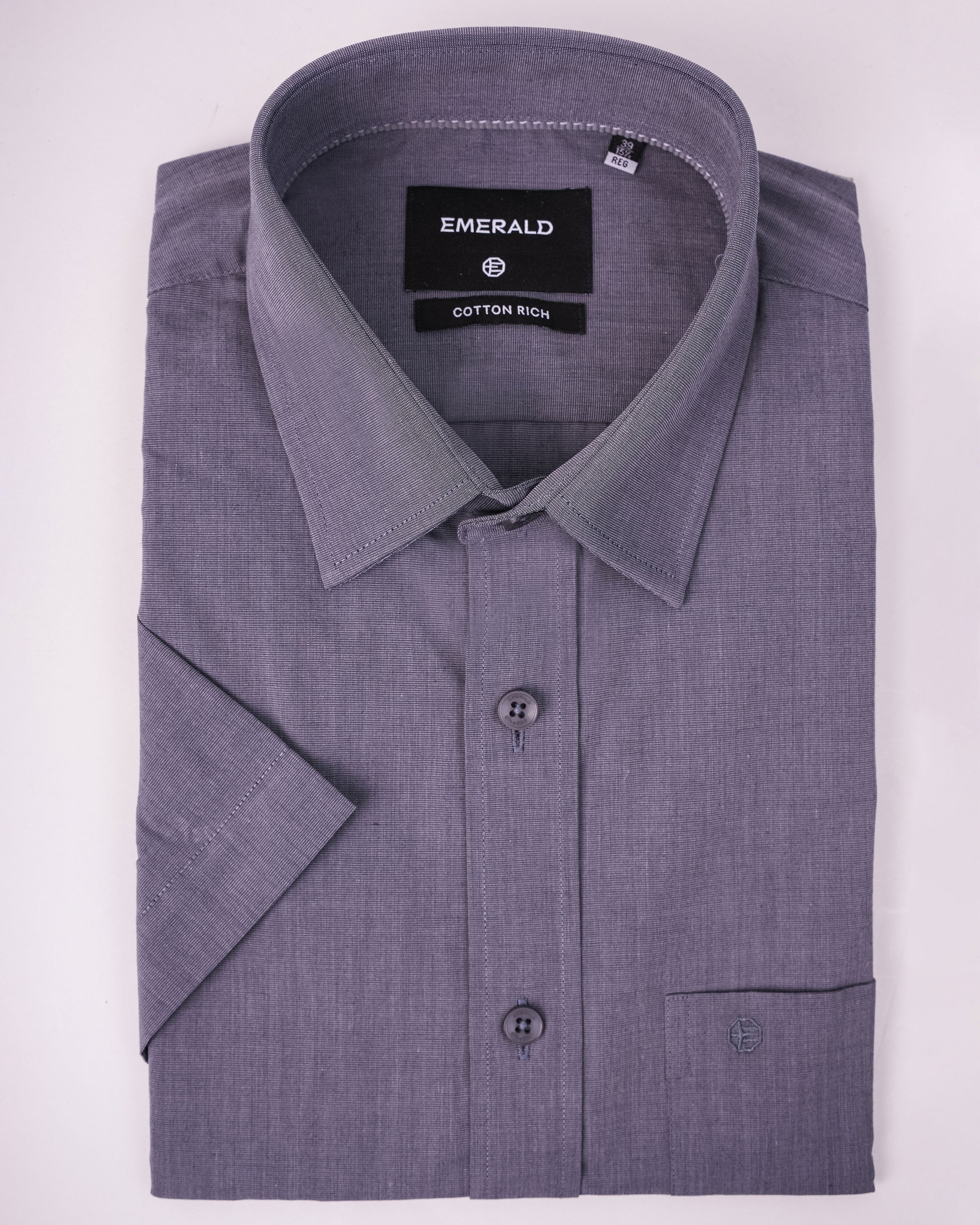 Emerald Corporate Fil-A-Fil Regular Fit - Ash