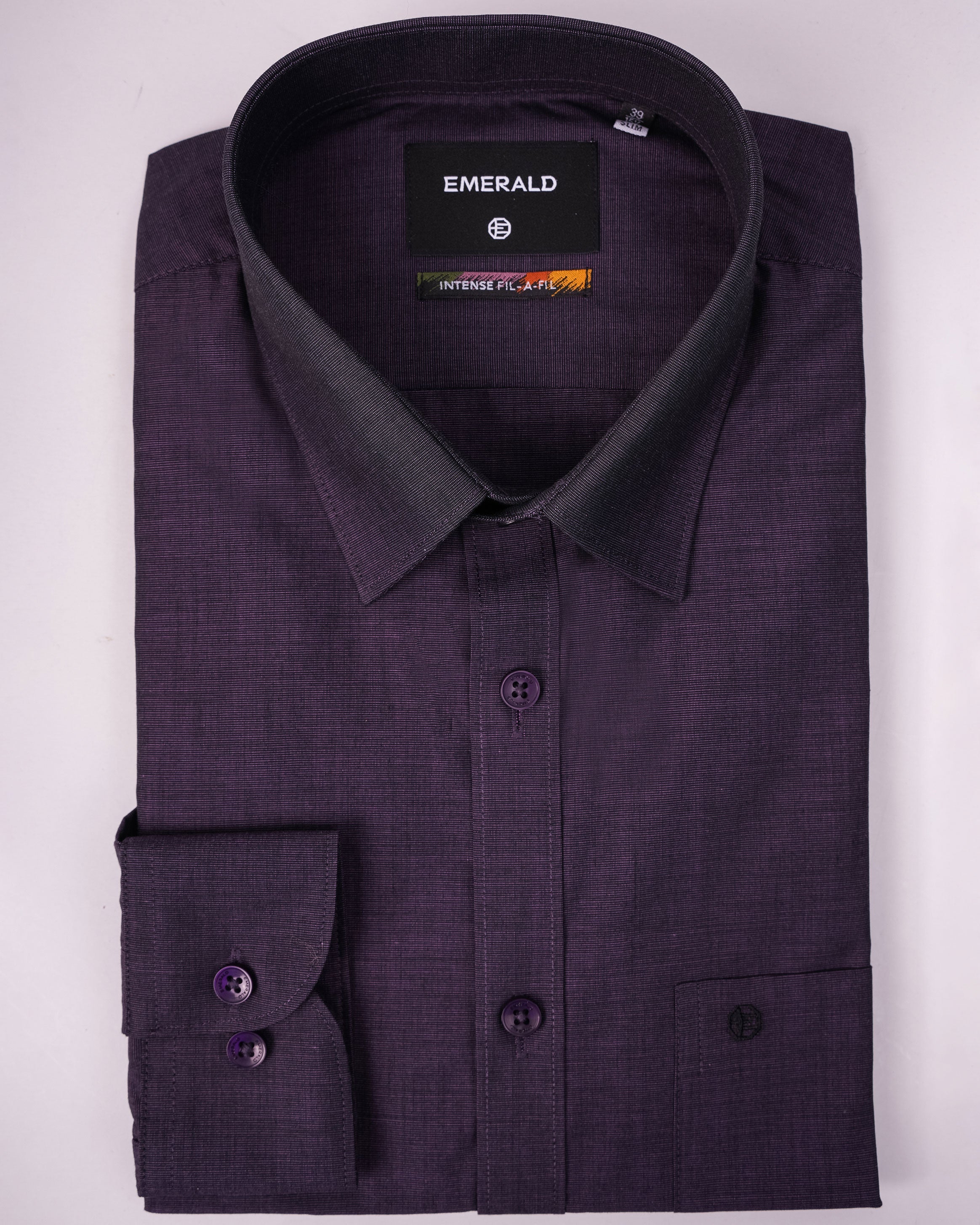 Emerald Formal Fil-A-Fil Slim Fit - Grape Jam