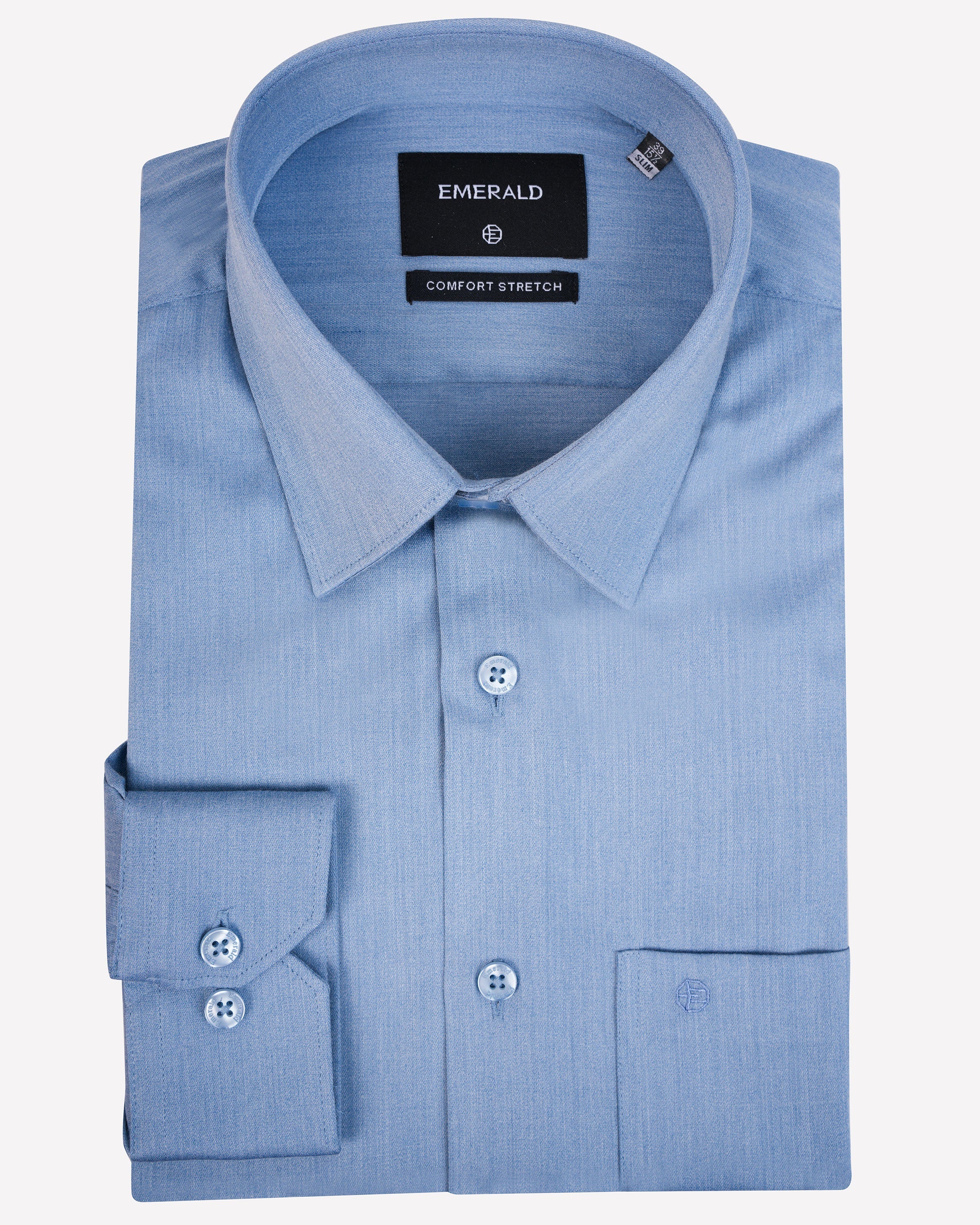 Emerald Formal Plain Slim Fit-Forget Me Not