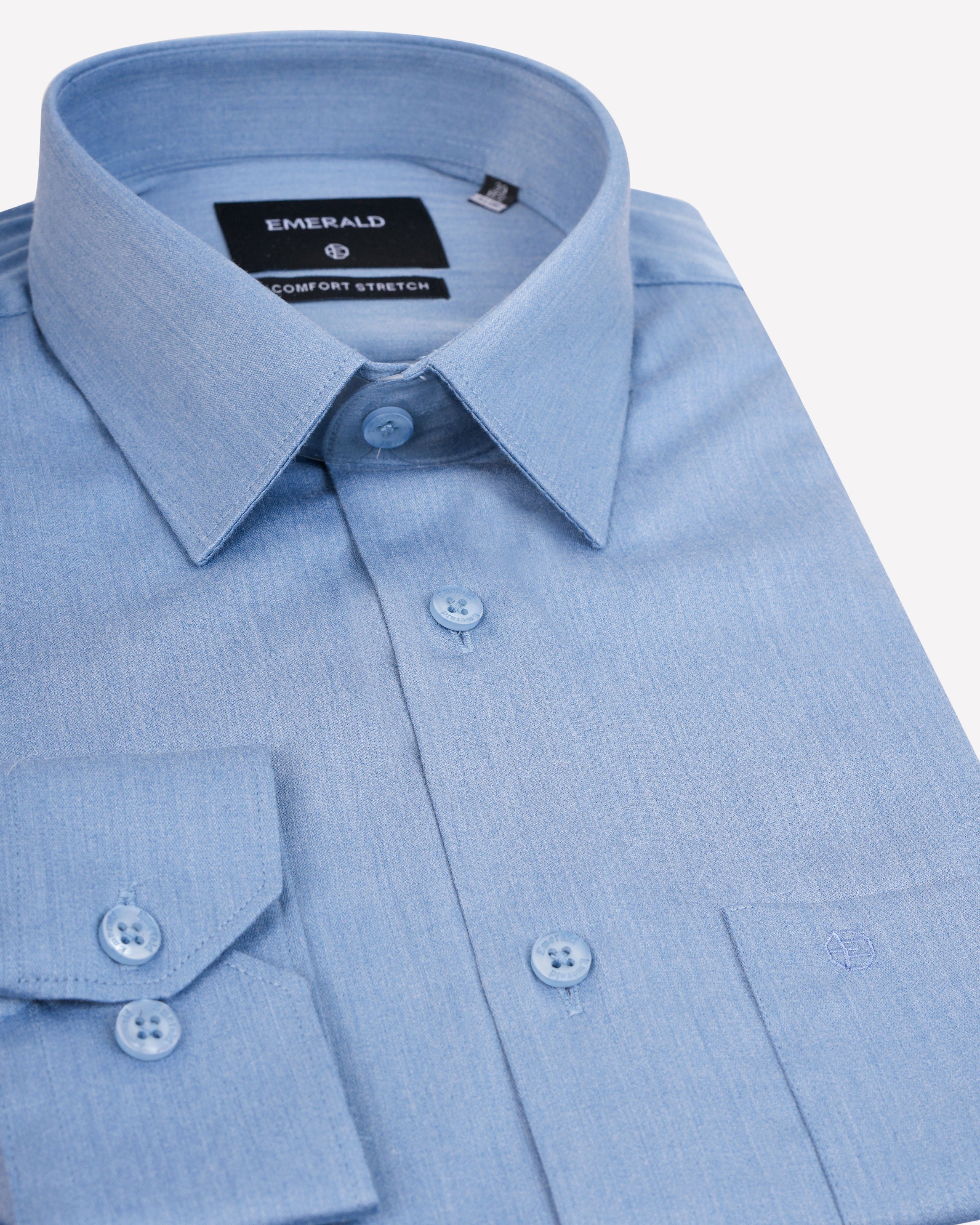 Emerald Formal Plain Slim Fit-Forget Me Not