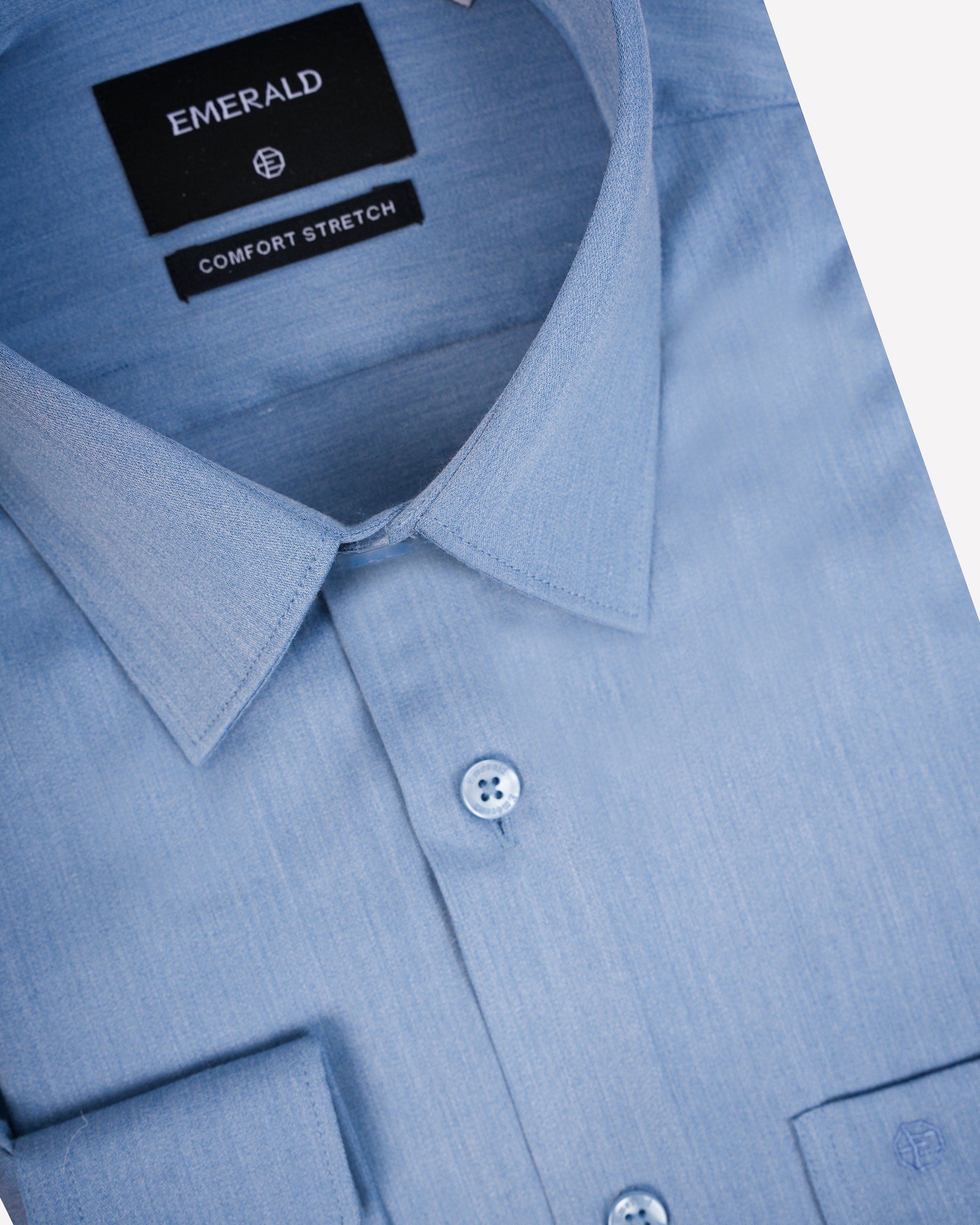 Emerald Formal Plain Slim Fit-Forget Me Not