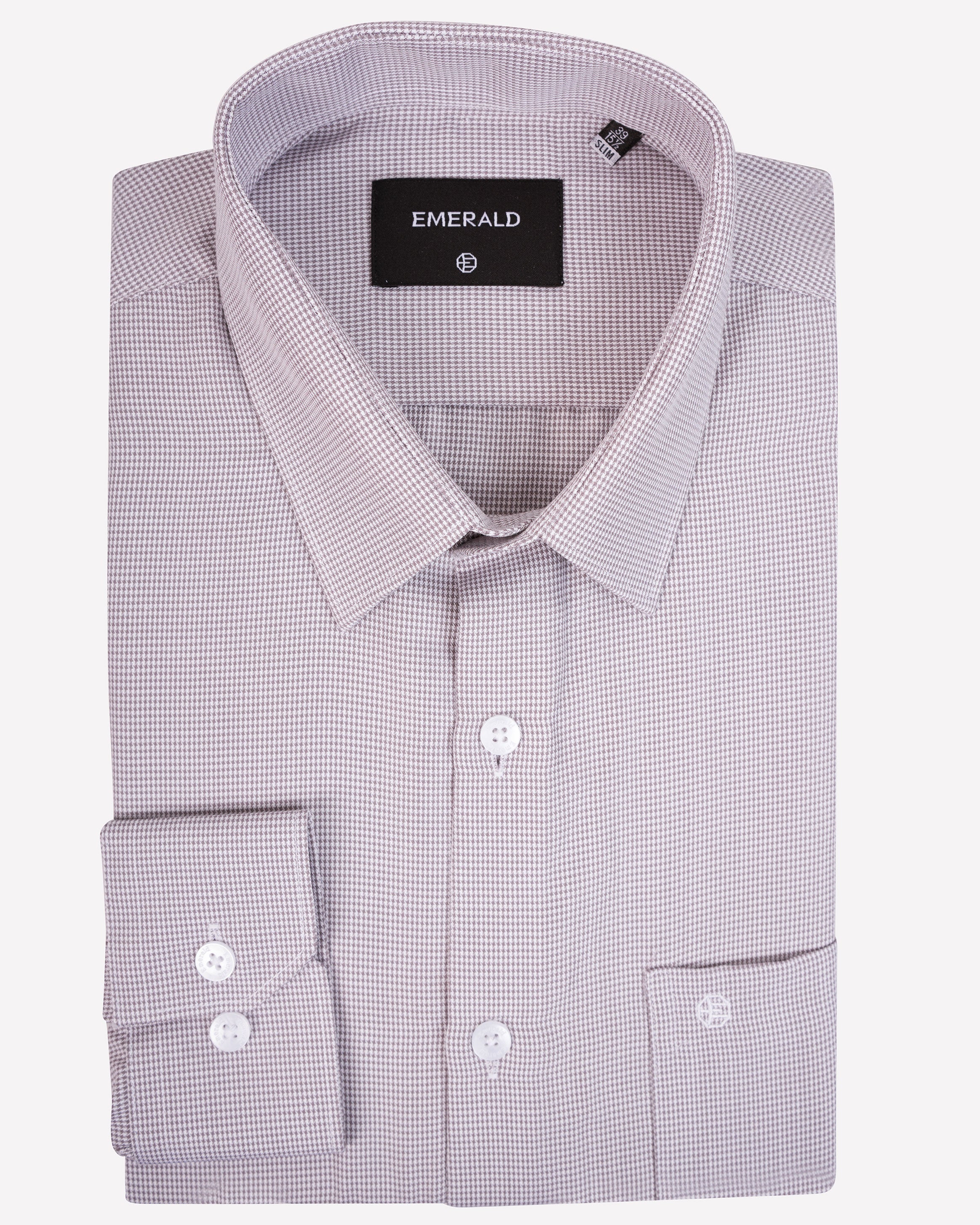 Emerald Formal Micro Checks Slim Fit-Butter Nut