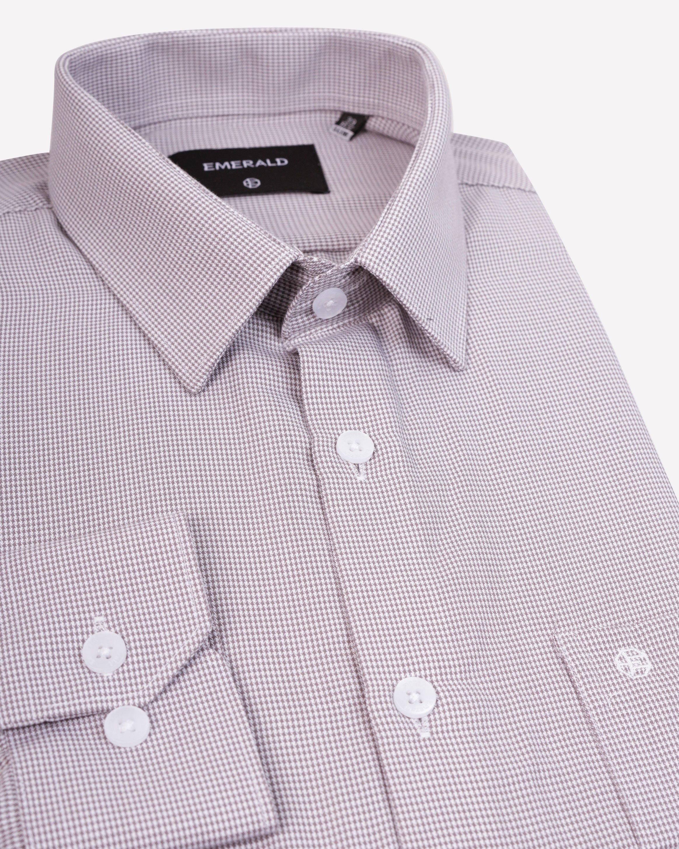 Emerald Formal Micro Checks Slim Fit-Butter Nut