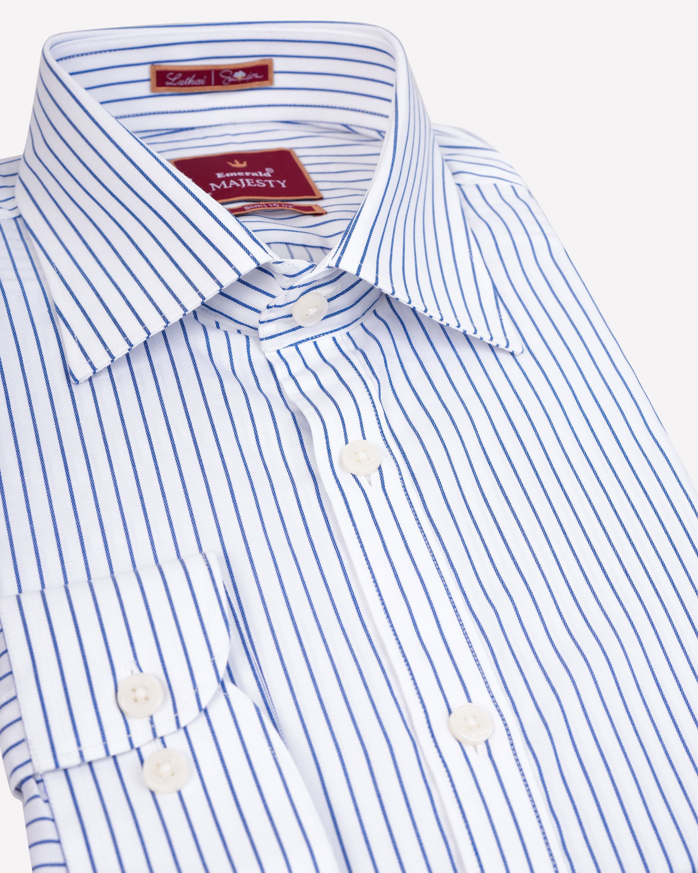 Emerald Majesty Stripe Slim Fit-True Navy