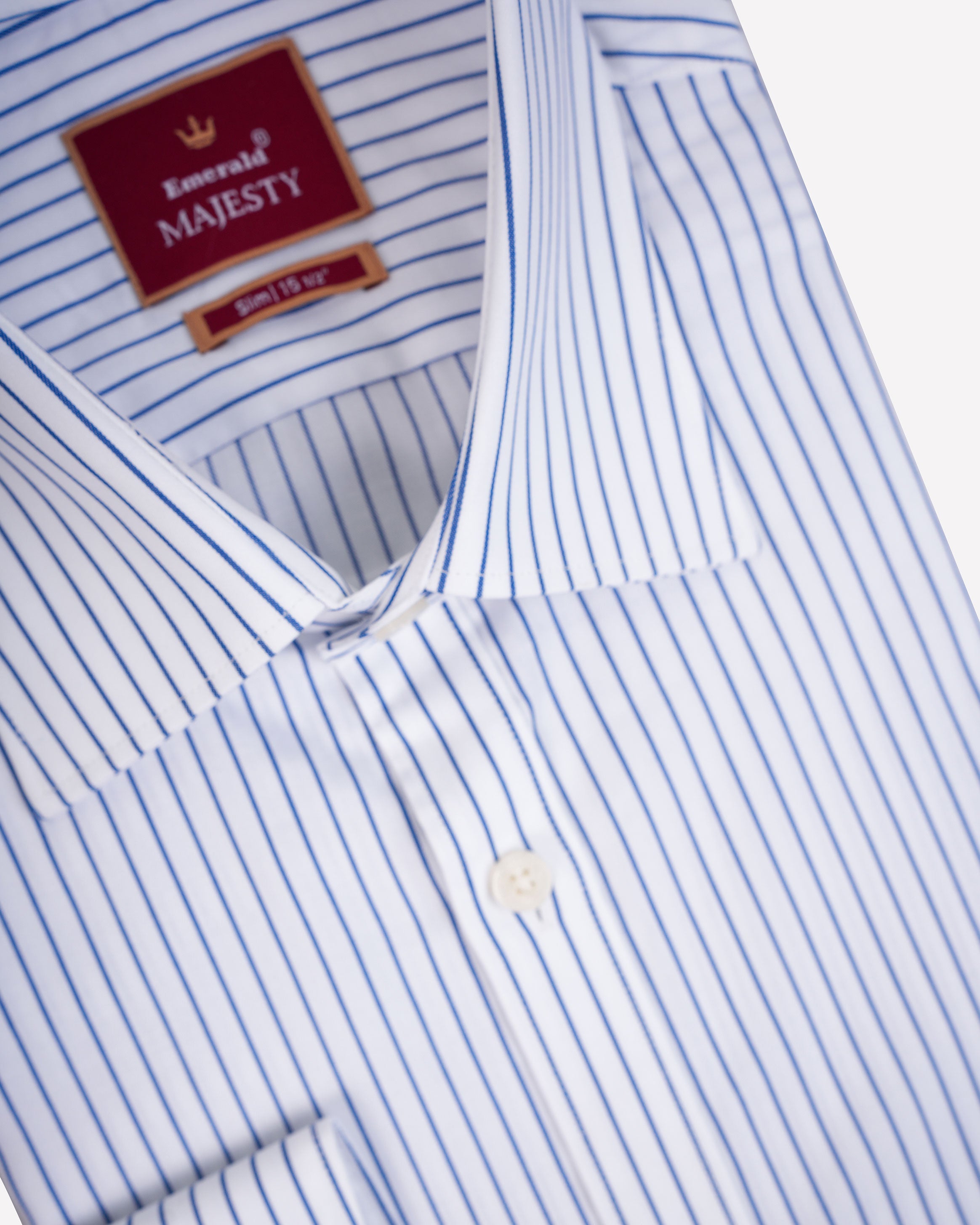 Emerald Majesty Stripe Slim Fit-True Navy