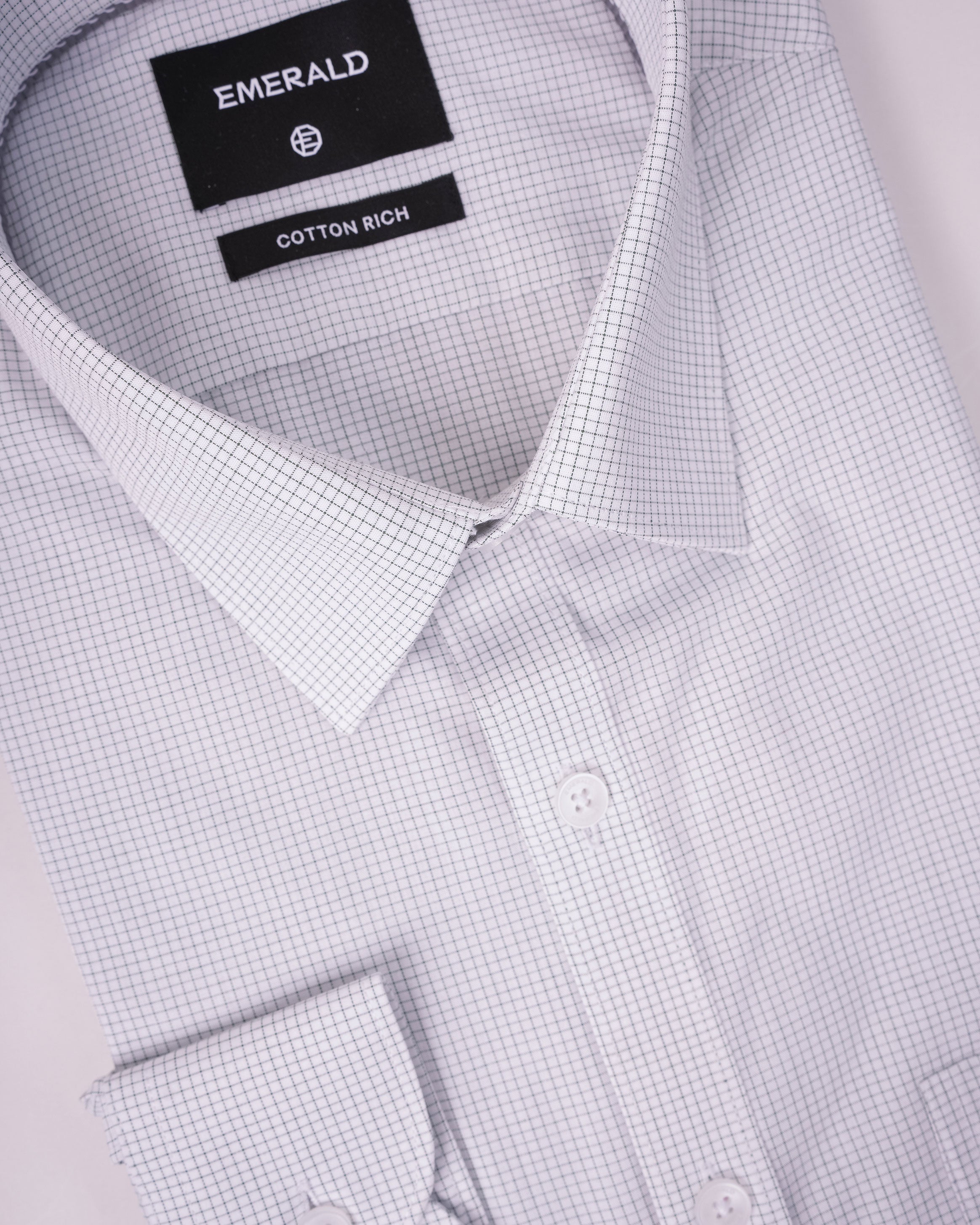 Emerald Corporate Checks Slim Fit - Green