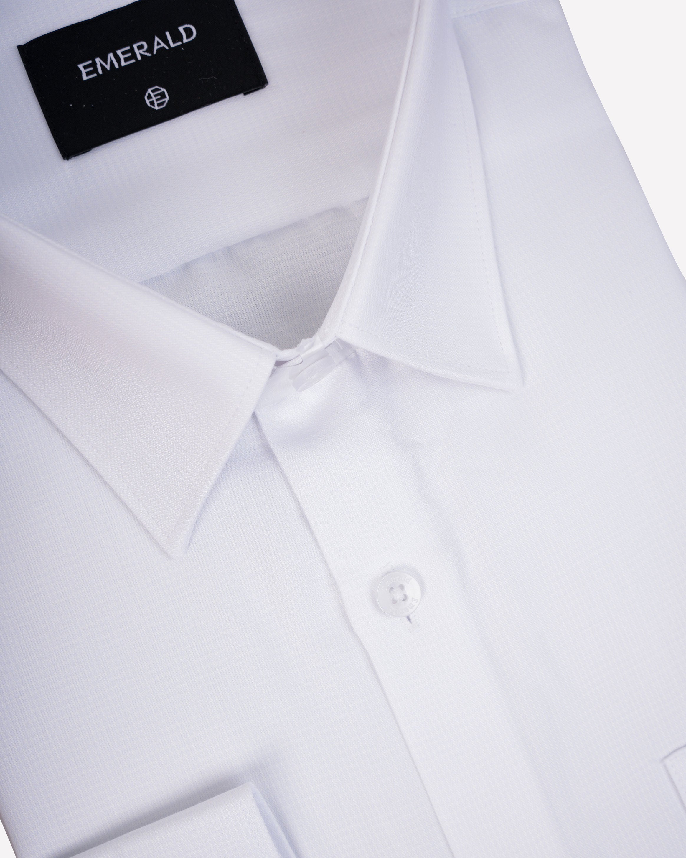 Emerald Formal Micro Checks Slim Fit-White