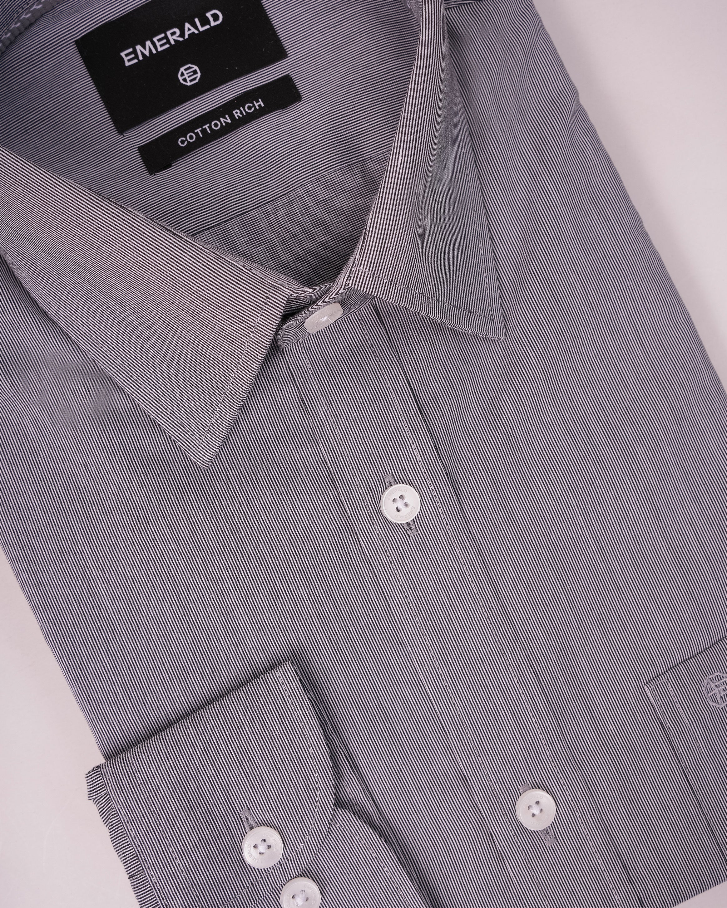 Emerald Corporate Pique Dobby Regular Fit - Black