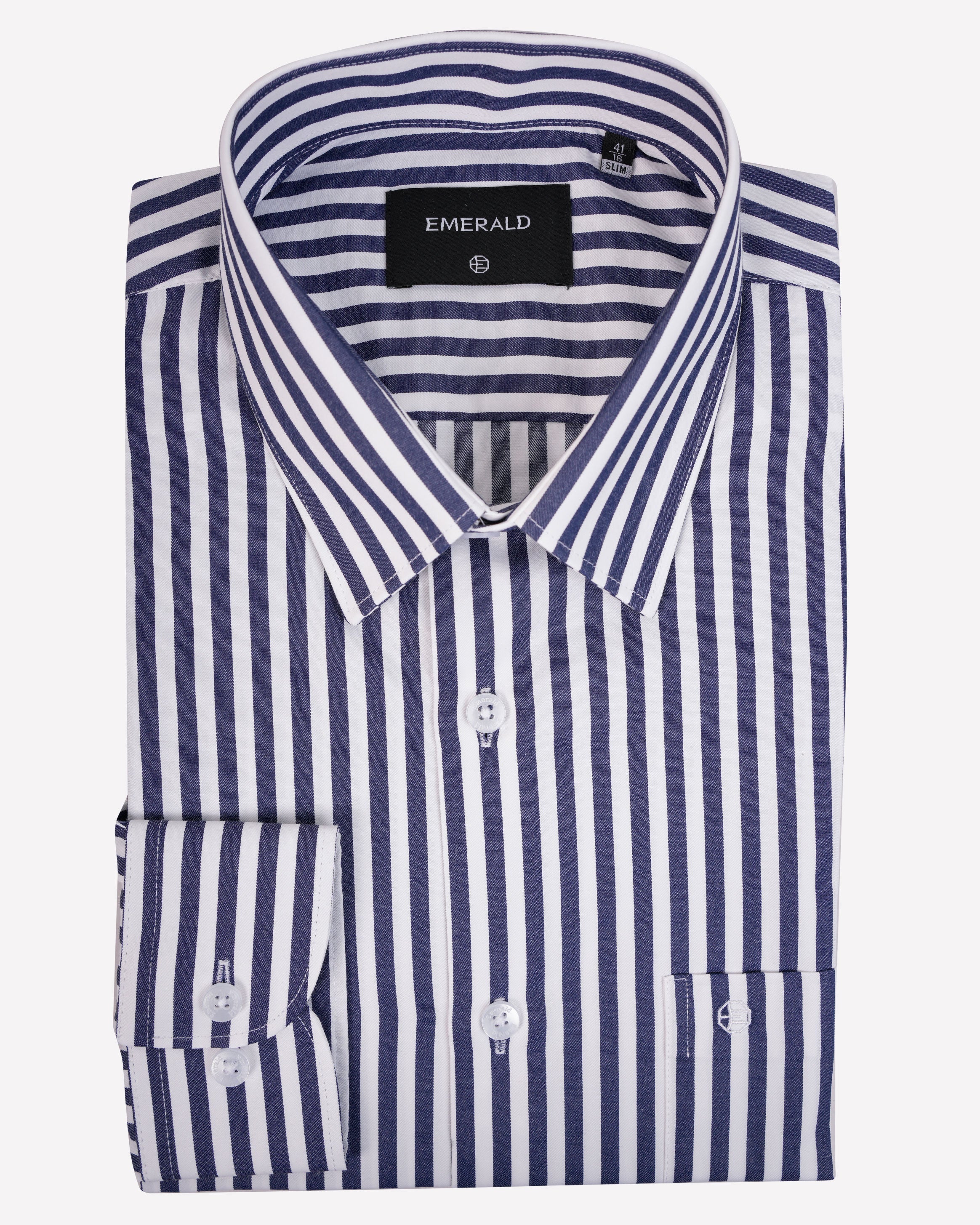 Emerald Formal Stripe Slim Fit-Insignia Blue
