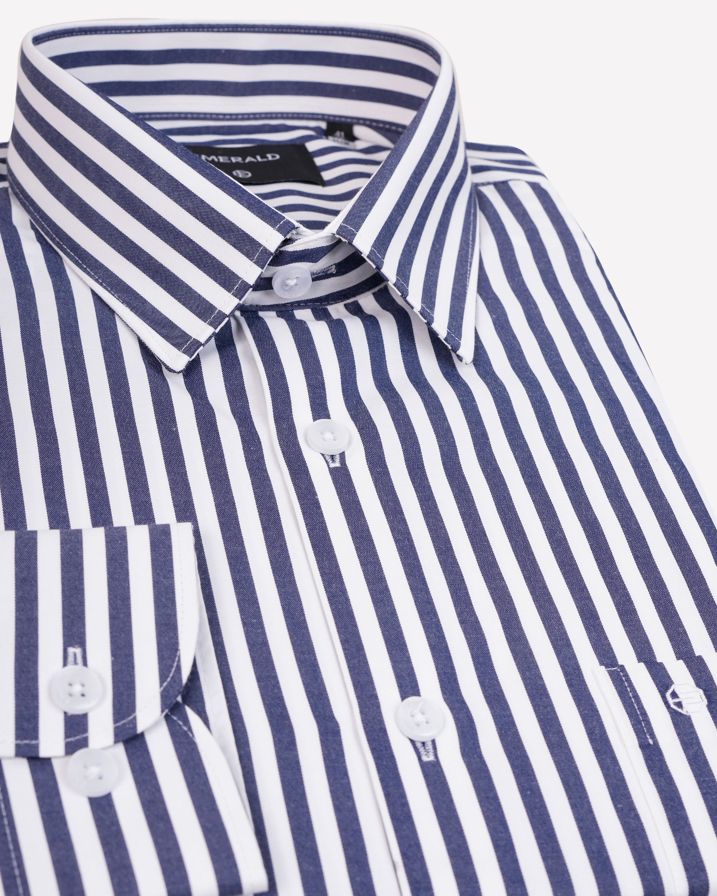 Emerald Formal Stripe Slim Fit-Insignia Blue