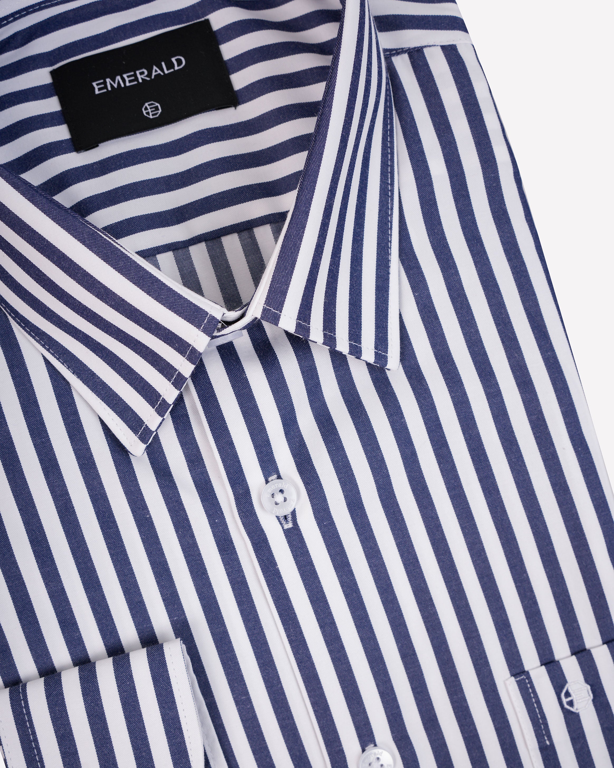 Emerald Formal Stripe Slim Fit-Insignia Blue