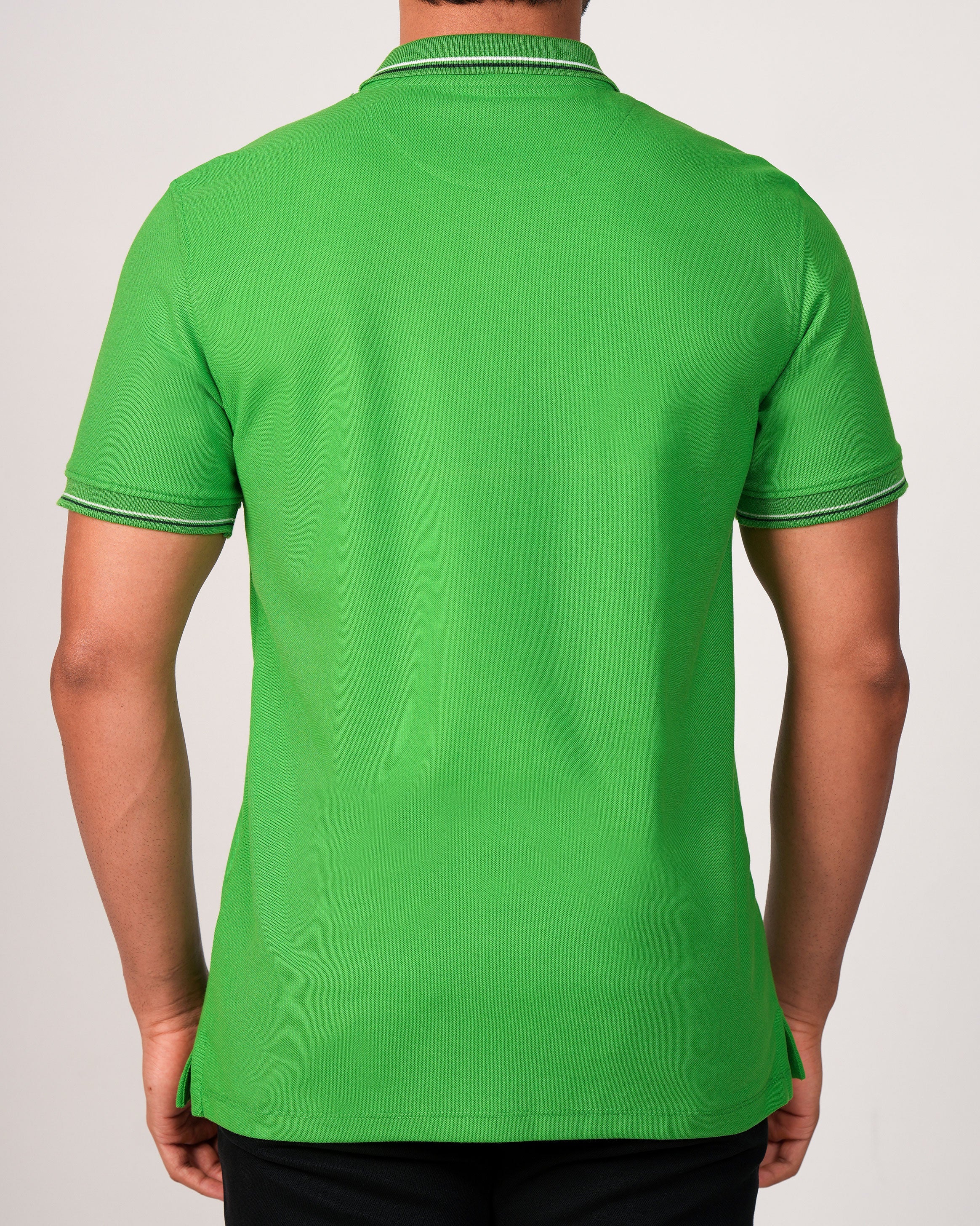 Emerald Plain Polo-Woodbine Green