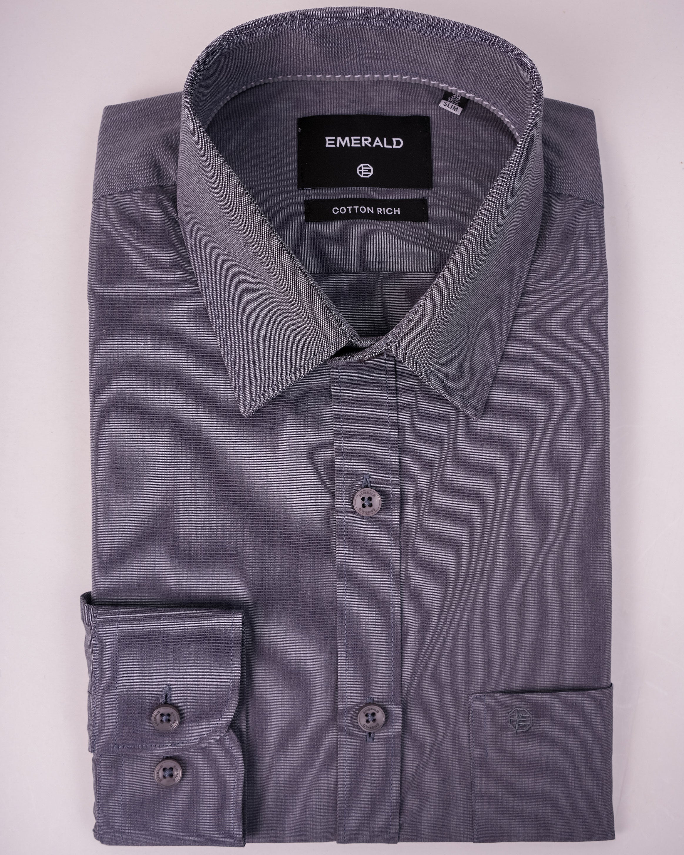 Emerald Corporate Fil-A-Fil Slim Fit - Ash