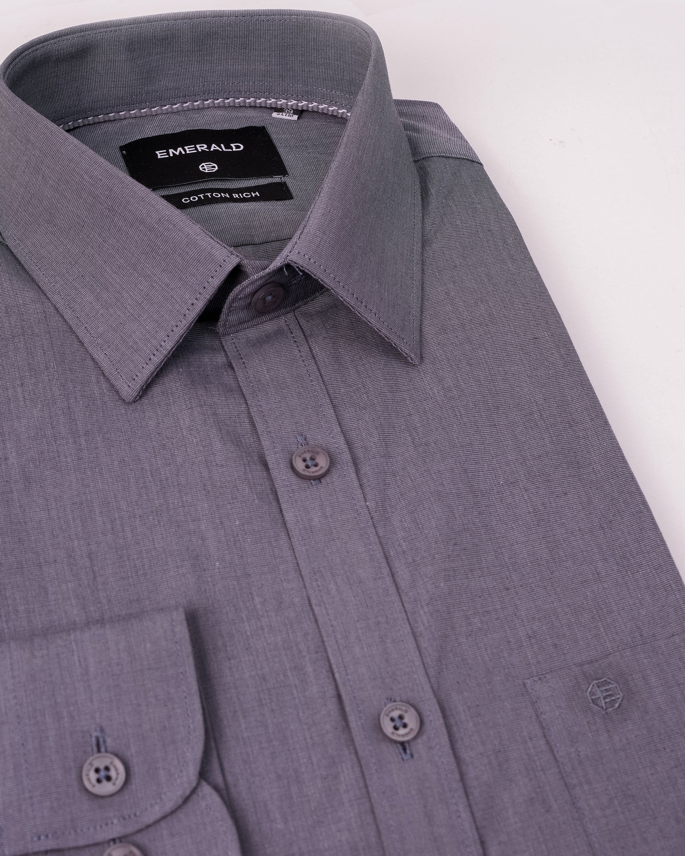 Emerald Corporate Fil-A-Fil Slim Fit - Ash