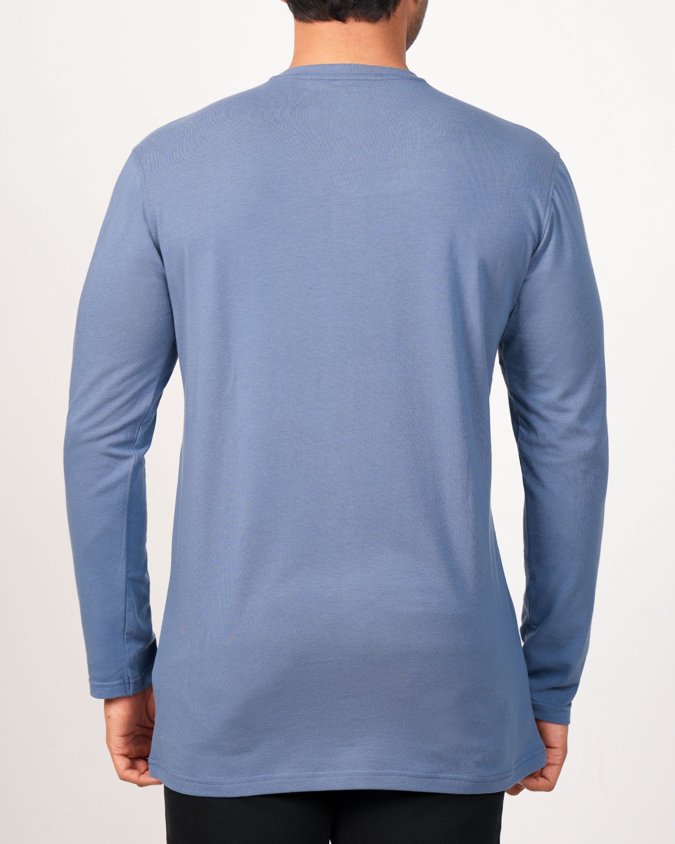Emerald Henley Plain Slim Fit-True Navy