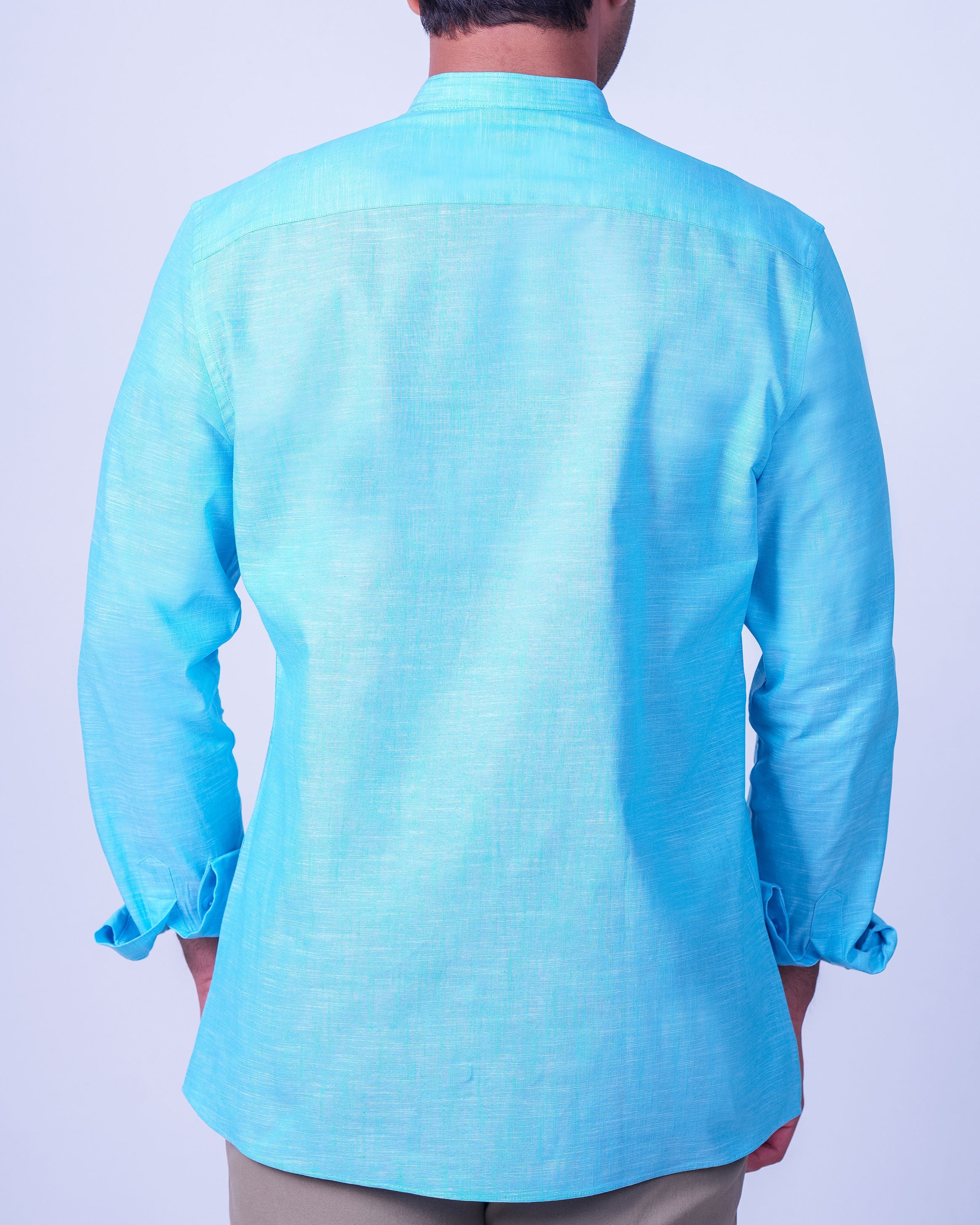 Emerald Casual Plain Slim Fit - Cashmere Blue